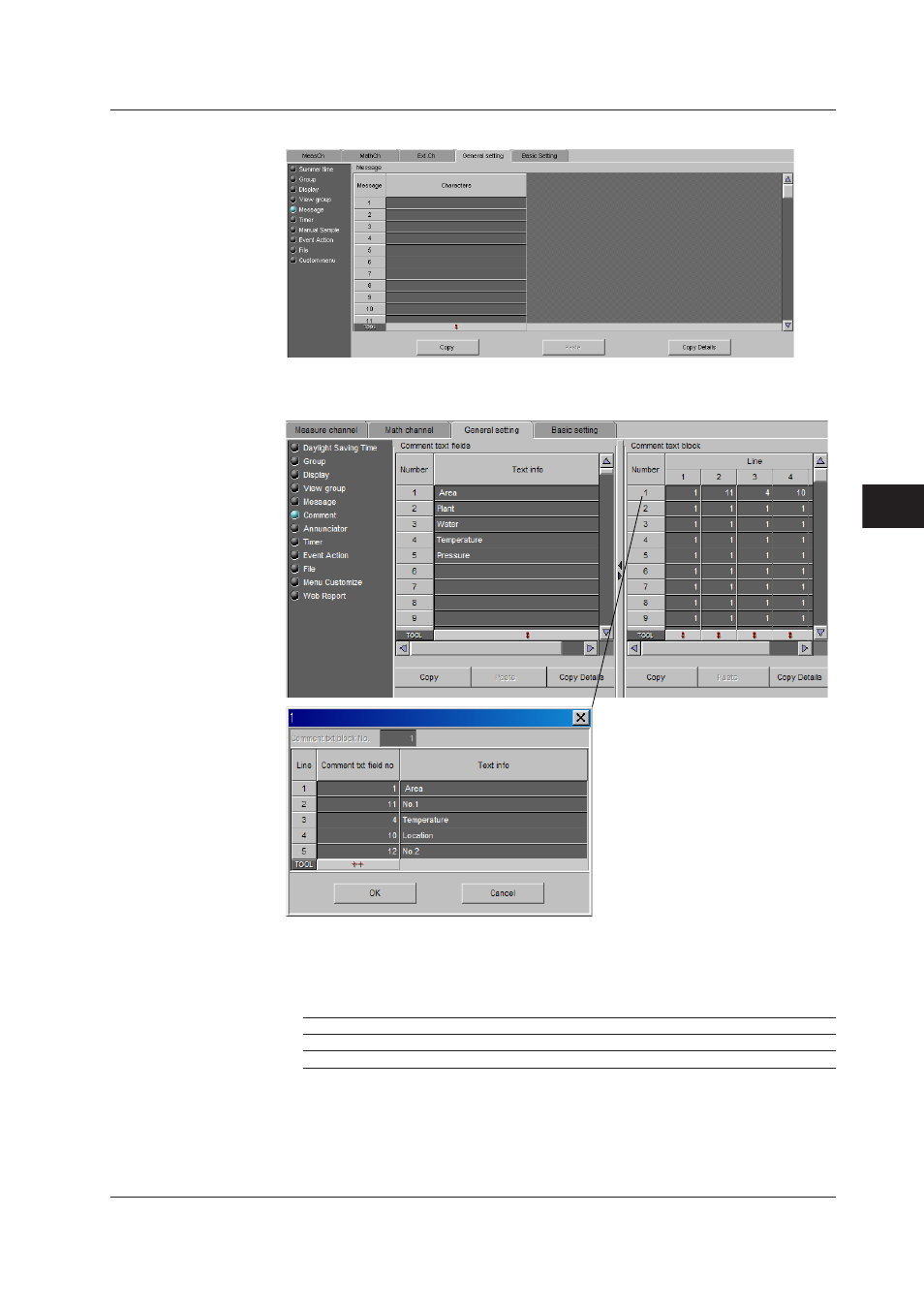 Index, Message, Comment (release number 3 or later) | Yokogawa DAQWORX User Manual | Page 150 / 336