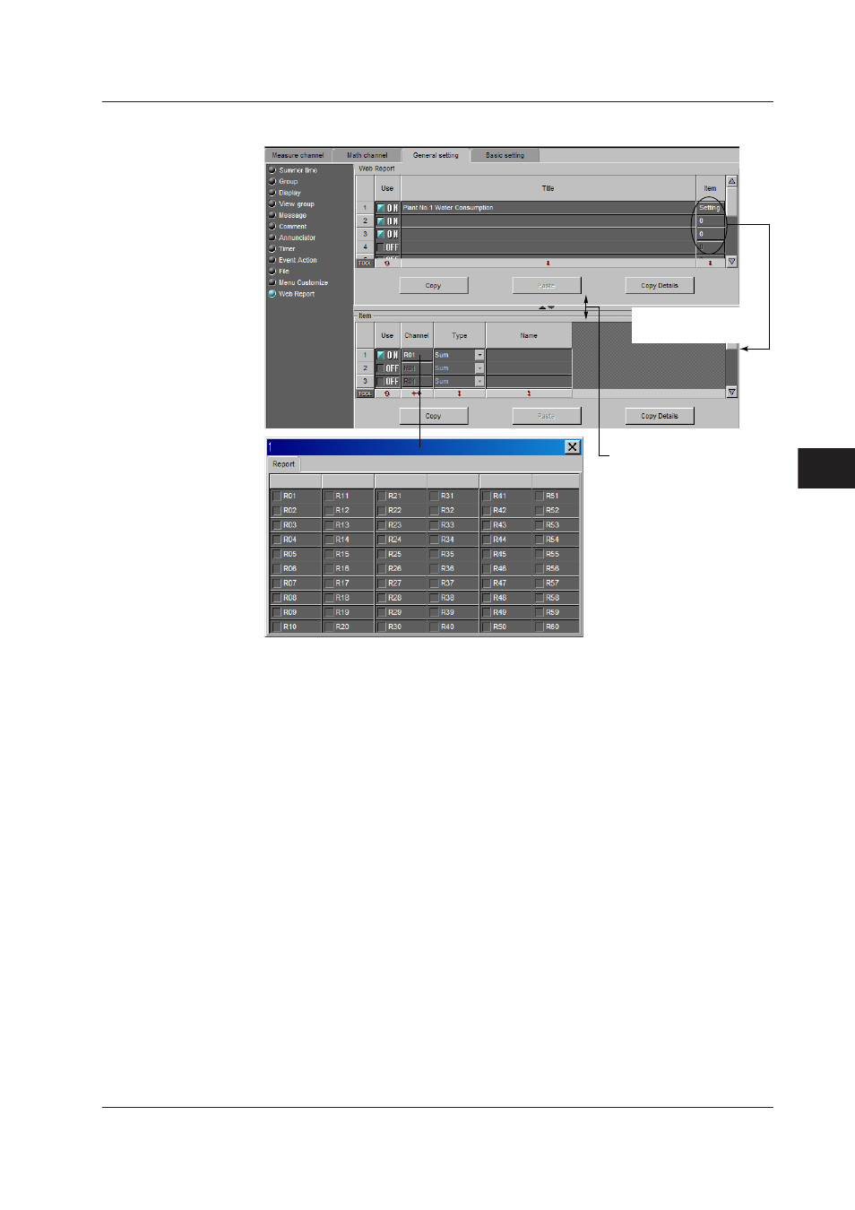 Index, Web report (release number 3 or later) | Yokogawa DAQWORX User Manual | Page 160 / 336