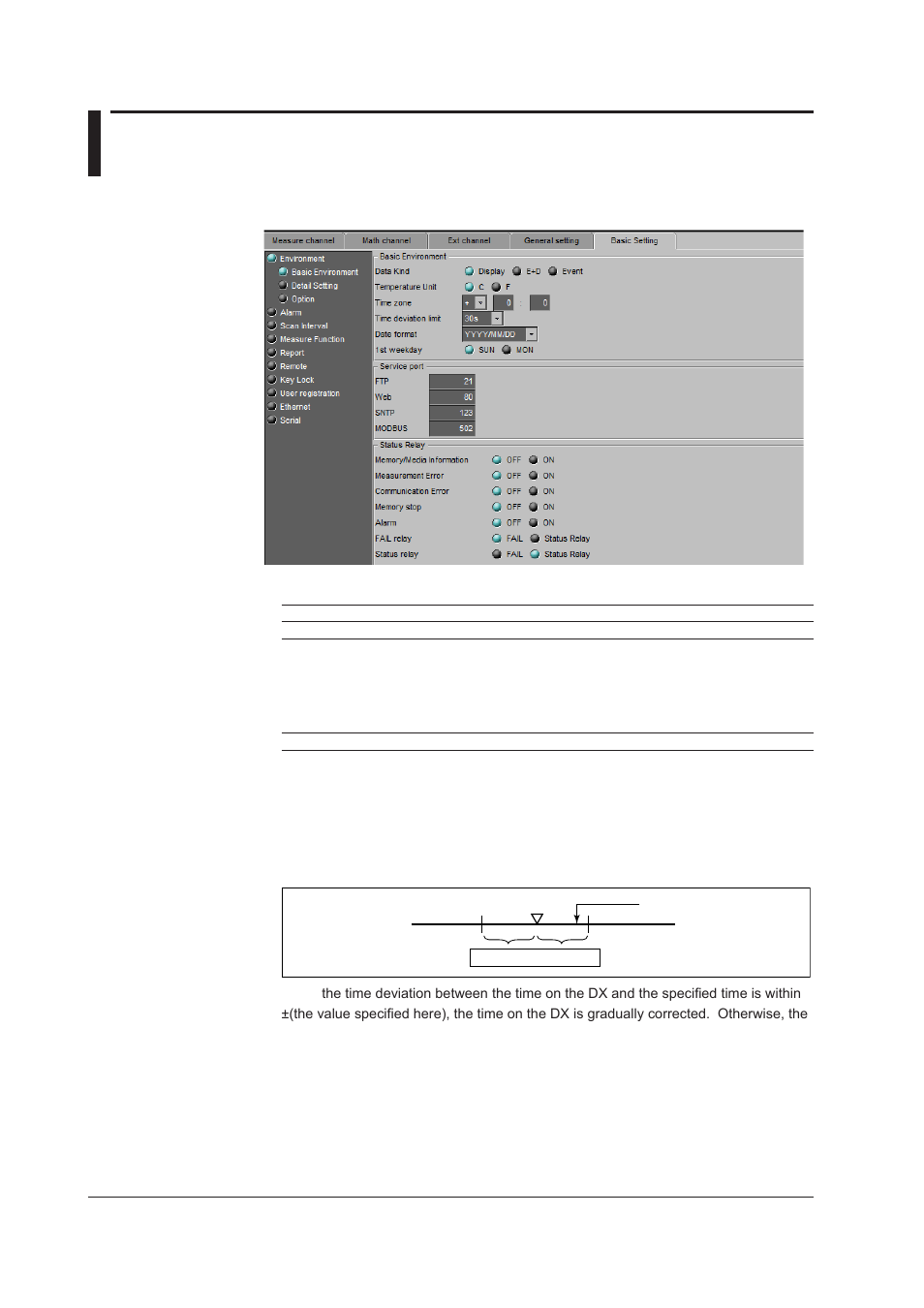 5 entering basic settings, Environment, 5 entering basic settings -34 | Environment -34, 5 enterng basc settngs, Envronment | Yokogawa DAQWORX User Manual | Page 161 / 336
