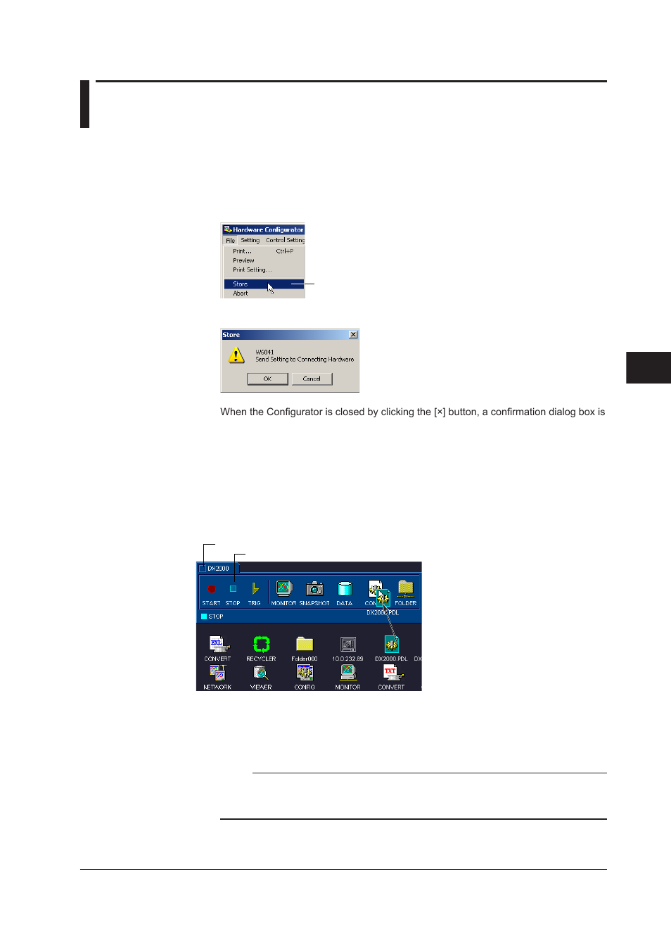6 sending the setup data to the dx1000/dx2000, 6 sending the setup data to the dx1000/dx2000 -65 | Yokogawa DAQWORX User Manual | Page 192 / 336