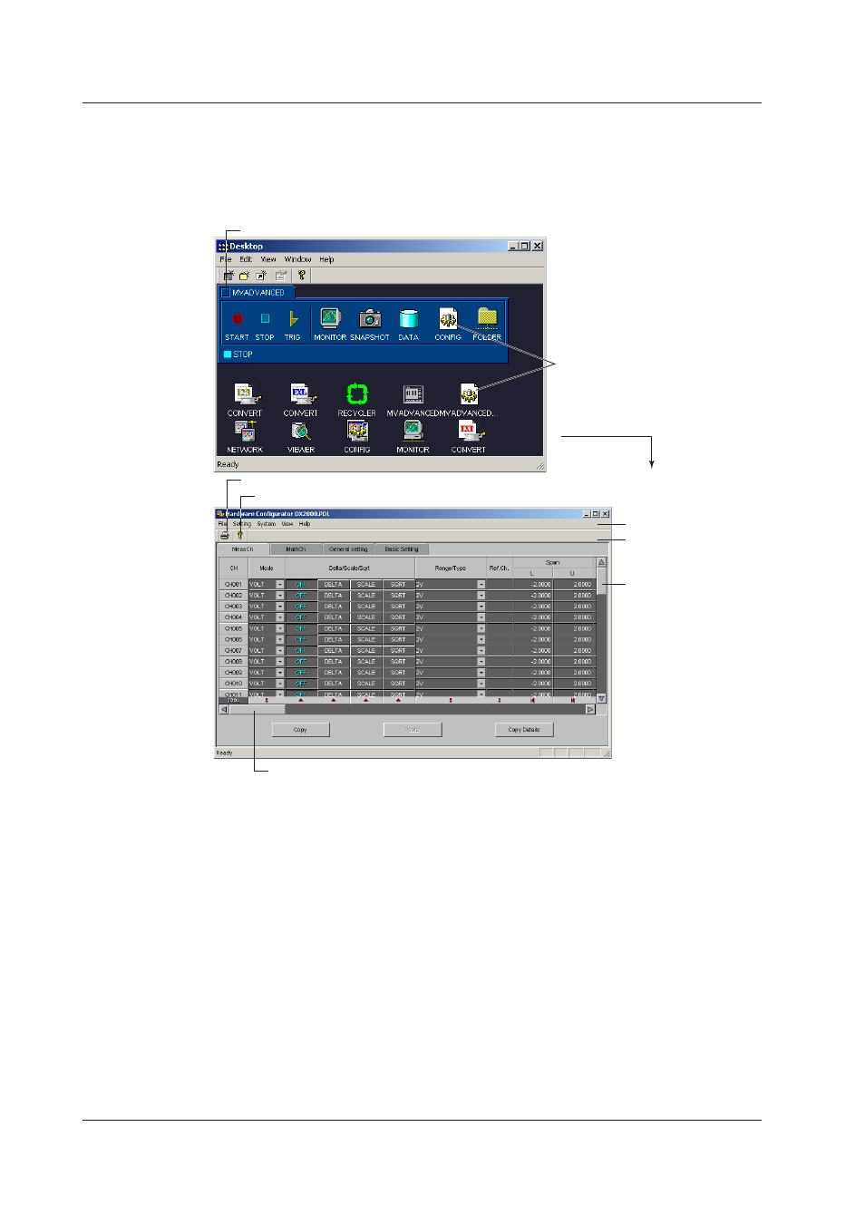 Starting the configurator, Starting the configurator -2, Startng the confgurator | Yokogawa DAQWORX User Manual | Page 198 / 336