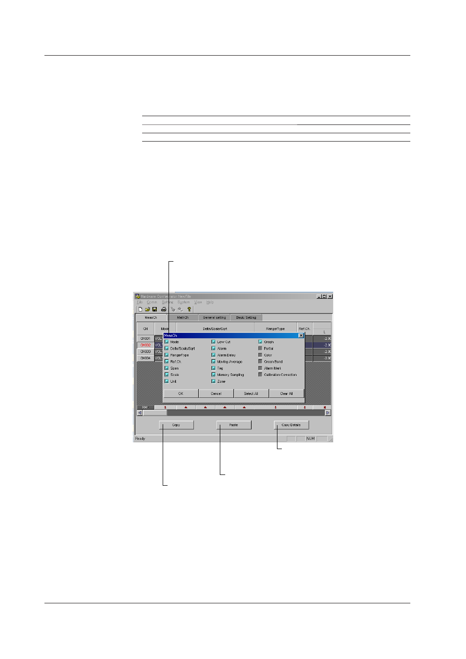 Alarm mark, Copying and pasting setup data, Alarm mark -10 | Copying and pasting setup data -10, Copyng and pastng setup data | Yokogawa DAQWORX User Manual | Page 206 / 336