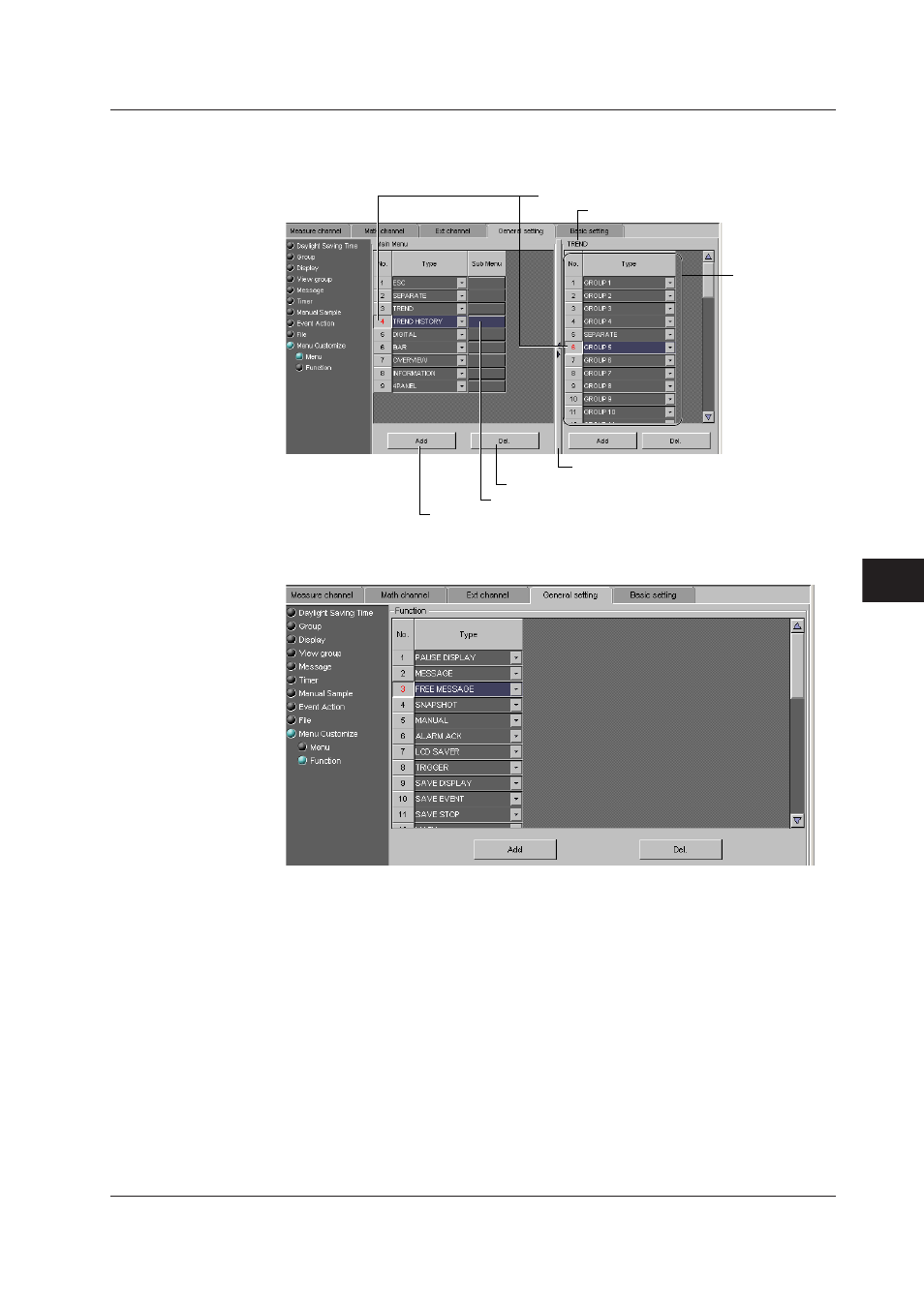 Custom menu, Custom menu -31 | Yokogawa DAQWORX User Manual | Page 227 / 336