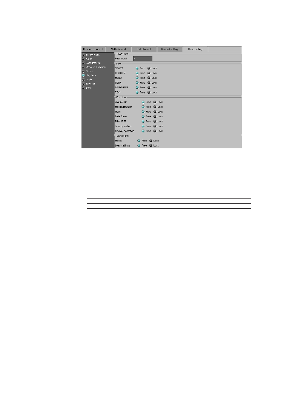 Key lock, Key lock -40 | Yokogawa DAQWORX User Manual | Page 236 / 336