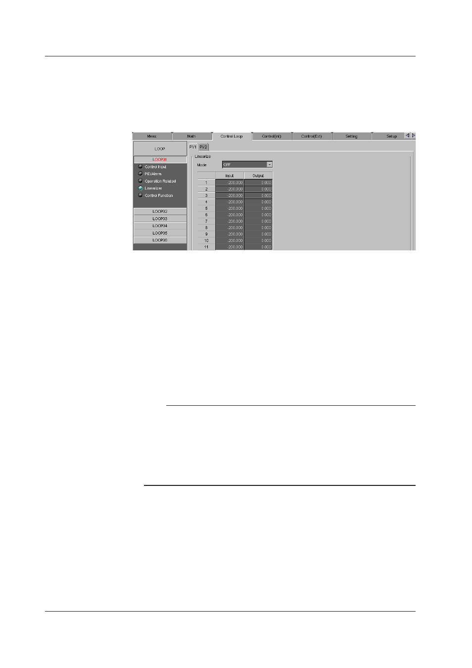 Linearize (when the pv/sp math function is off), Lnearze (when the pv/sp math functon s off) | Yokogawa DAQWORX User Manual | Page 279 / 336