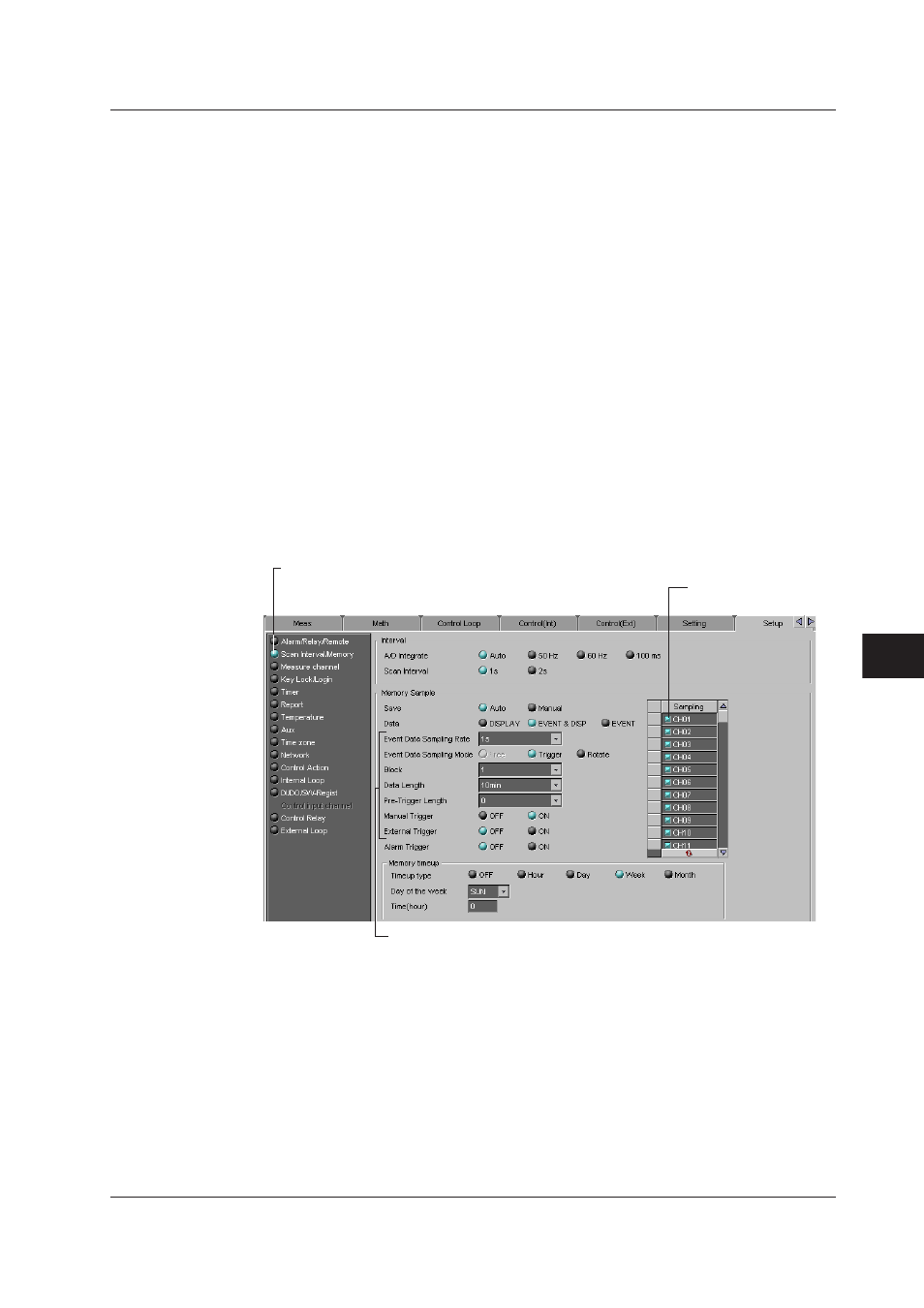 Scan interval/memory, Scan interval/memory -41 | Yokogawa DAQWORX User Manual | Page 298 / 336