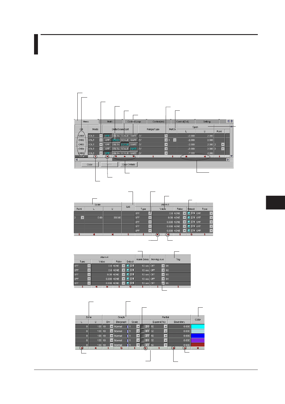 8 measurement channels settings, 8 measurement channels settings -49, 8 measurement channels settngs | Index | Yokogawa DAQWORX User Manual | Page 306 / 336