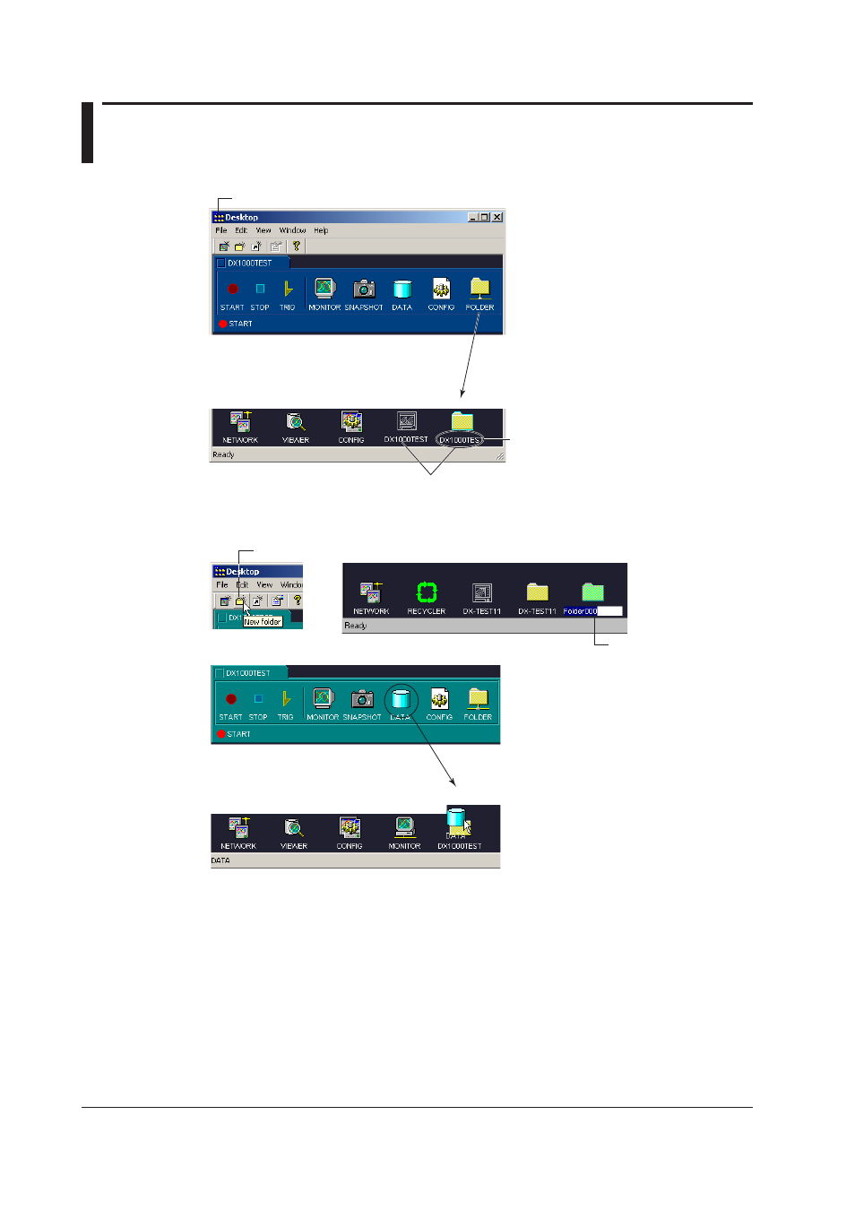 5 automatically transferring data in the dx/mv/cx, 5 automatcally transferrng data n the dx/mv/ cx, Settng the automatc transfer destnaton | Yokogawa DAQWORX User Manual | Page 31 / 336