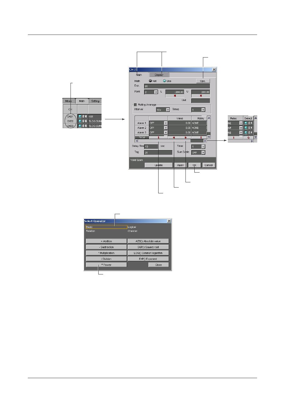 Setting one computation channel at a time, Setting one computation channel at a time -56, Settng one computaton channel at a tme | Yokogawa DAQWORX User Manual | Page 313 / 336