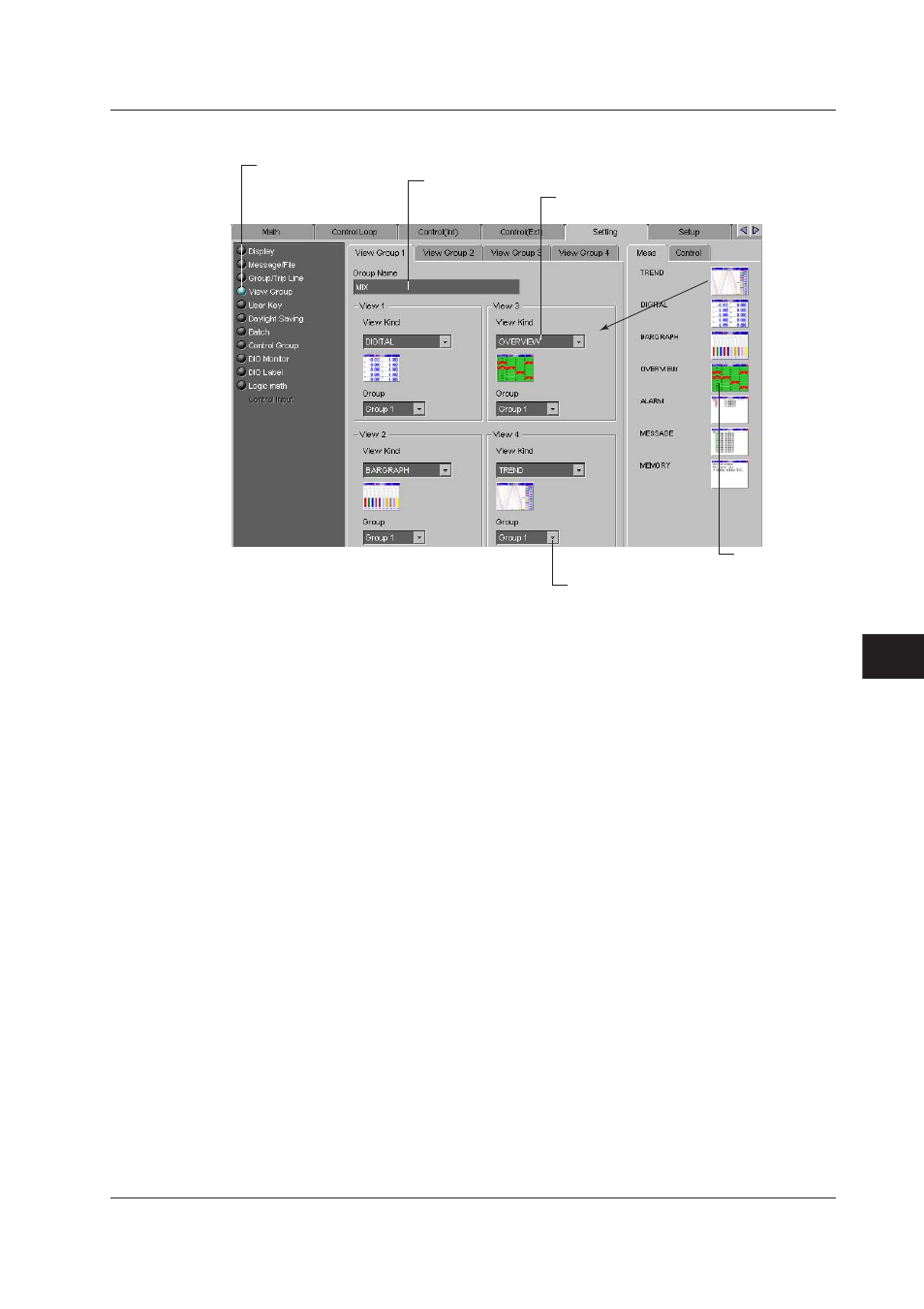 View group, View group -61 | Yokogawa DAQWORX User Manual | Page 318 / 336