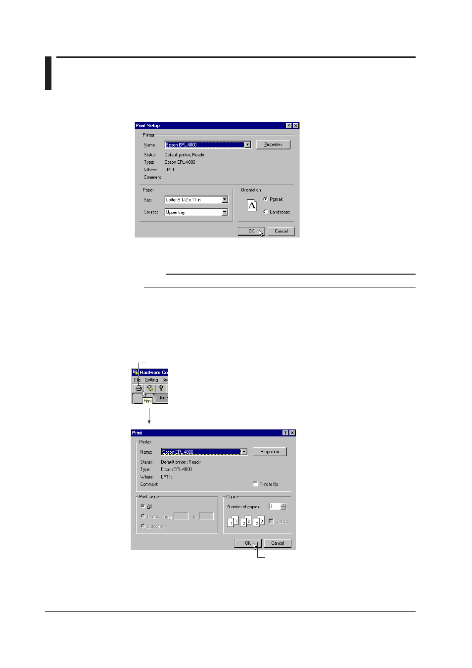 15 printing the setup data, Printer settings, Preview | Printing, 15 printing the setup data -70, Printer settings -70, Preview -70, Printing -70, 15 prntng the setup data, Prnter settngs | Yokogawa DAQWORX User Manual | Page 327 / 336