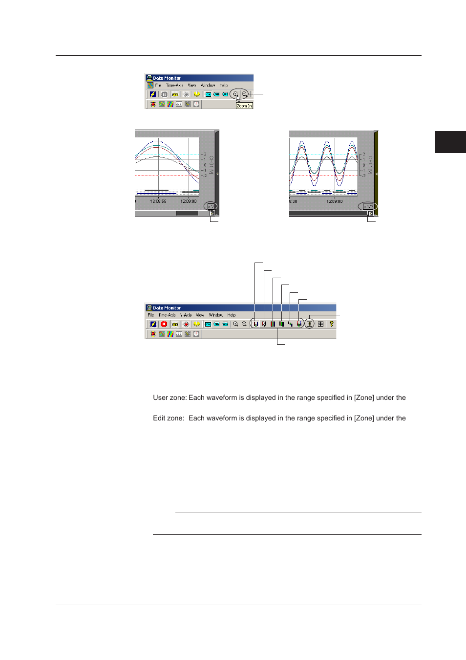Index, Settng the y-axs | Yokogawa DAQWORX User Manual | Page 42 / 336