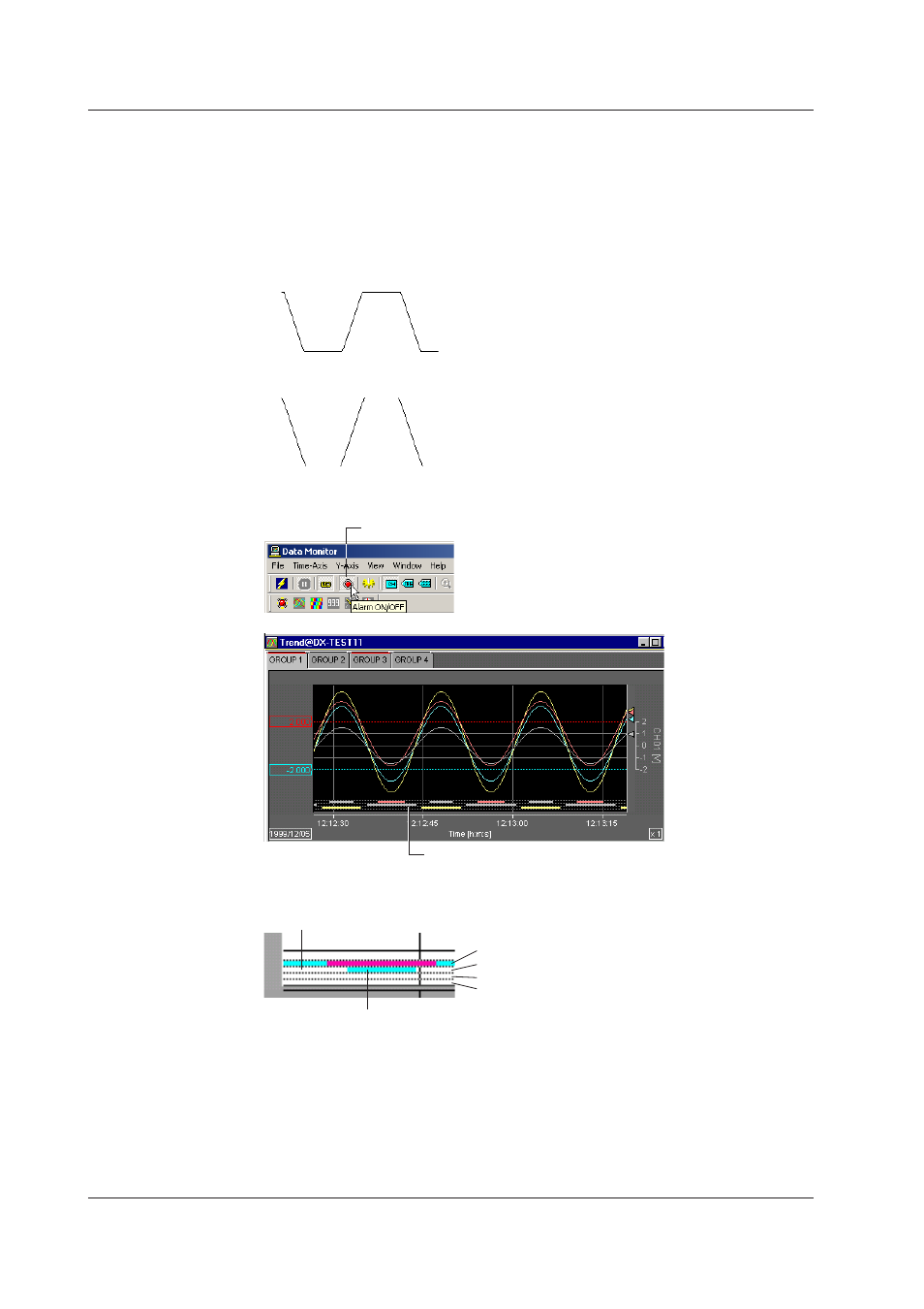 Turnng on/off the alarm dsplay | Yokogawa DAQWORX User Manual | Page 45 / 336