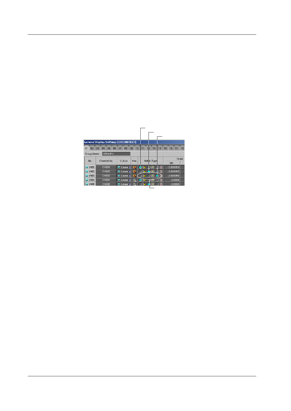 General dsplay settngs, Turn on/off the alarm dsplay, Settng the wndow | Yokogawa DAQWORX User Manual | Page 53 / 336