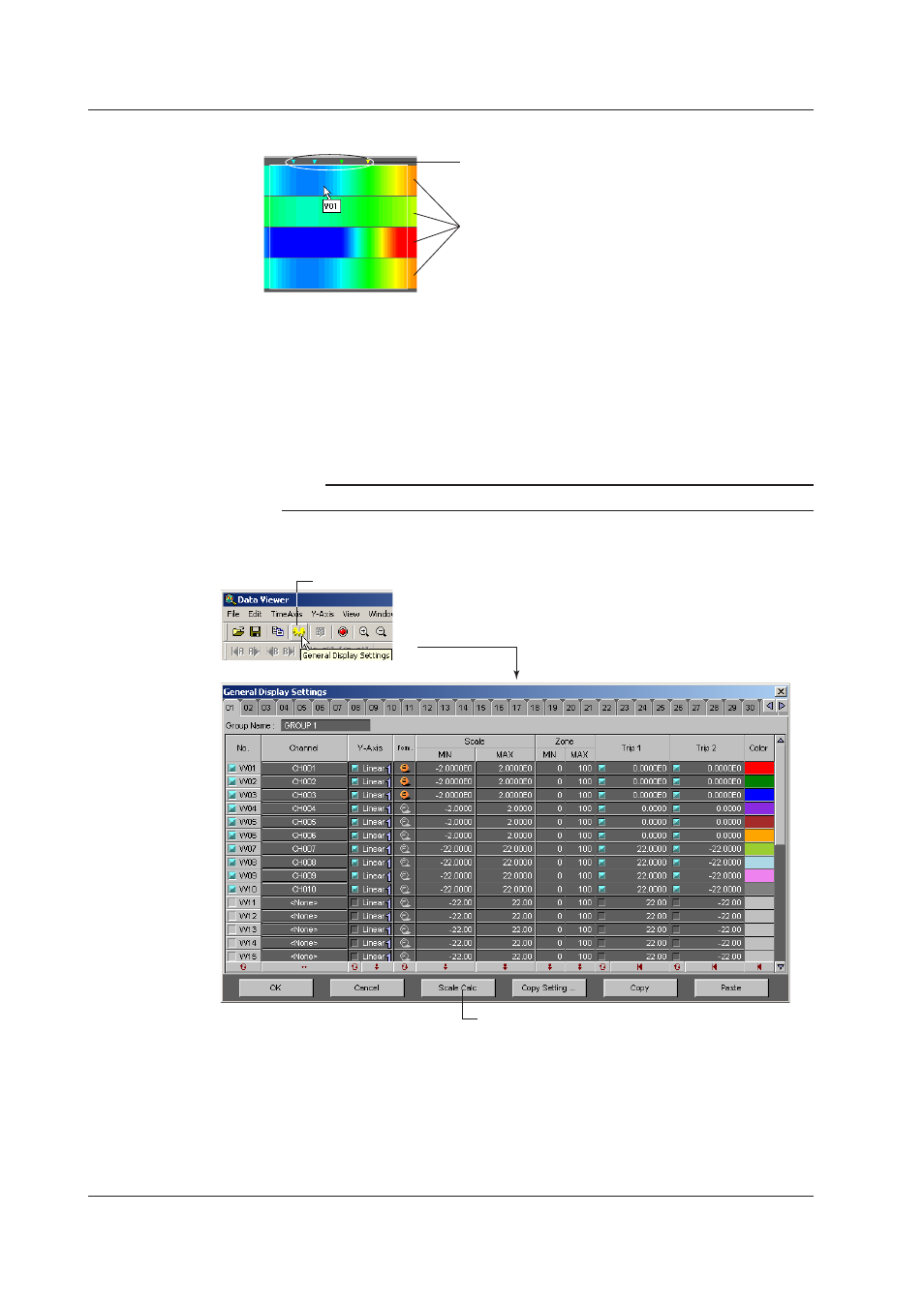 General display settings, General display settings -6, General dsplay settngs | Yokogawa DAQWORX User Manual | Page 68 / 336