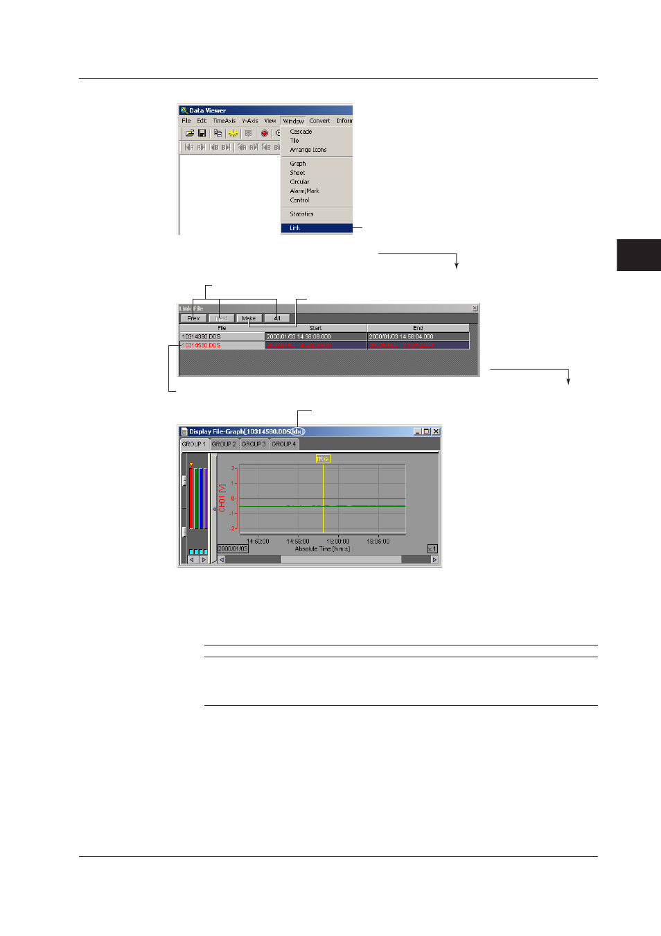 Saving the link settings file, Saving the link settings file -17, Index | Savng the lnk settngs fle | Yokogawa DAQWORX User Manual | Page 79 / 336