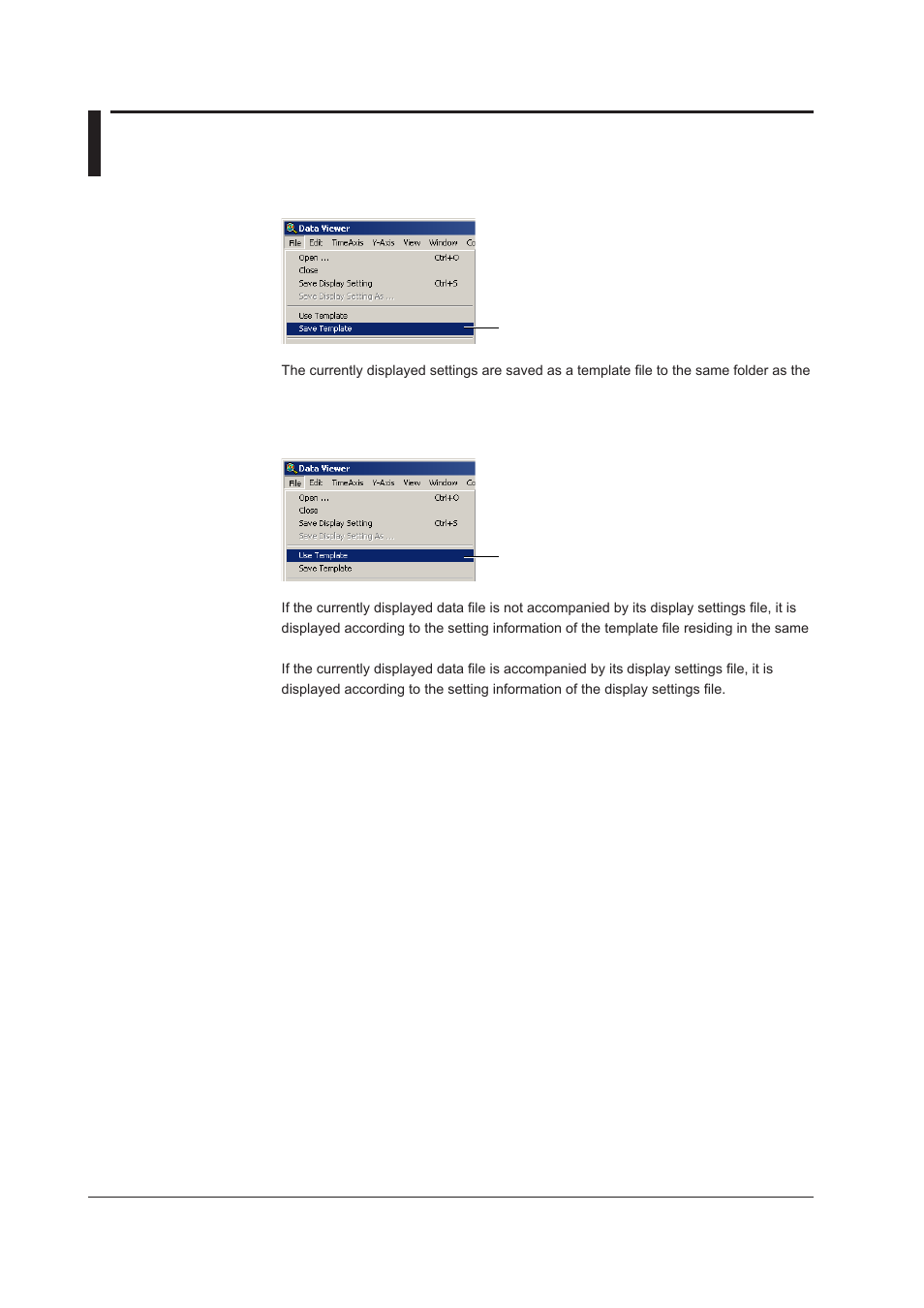 11 saving display template, Saving templates, Using templates | 11 saving display template -28, Saving templates -28, Using templates -28, 11 savng dsplay template, Savng templates, Usng templates | Yokogawa DAQWORX User Manual | Page 90 / 336