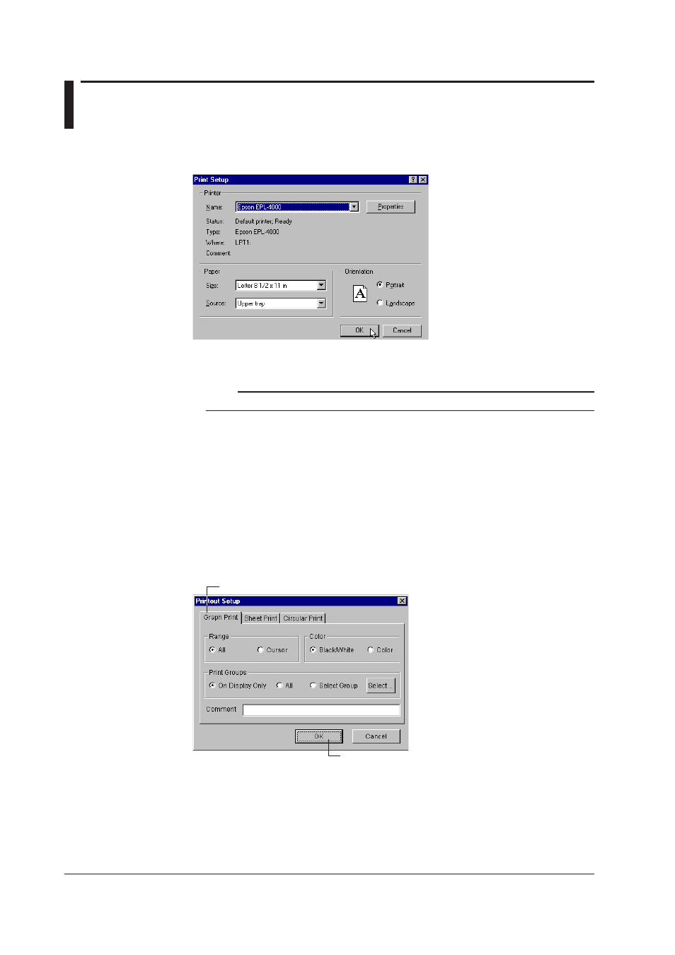13 printing, Setting the printer, 13 printing -32 | Setting the printer -32, 13 prntng, Settng the prnter | Yokogawa DAQWORX User Manual | Page 94 / 336
