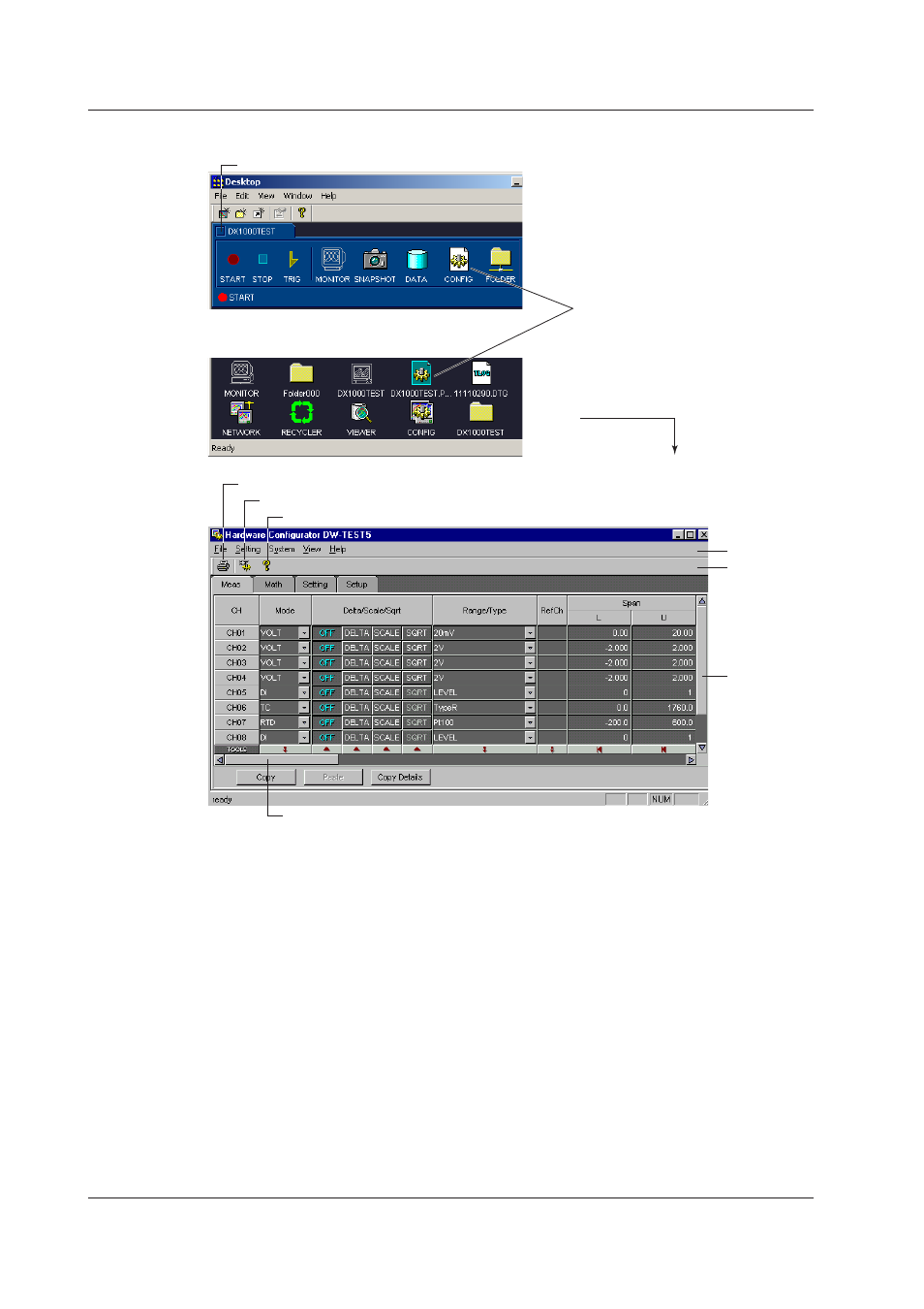 Starting the configurator, Starting the configurator -2, Startng the confgurator | Yokogawa DAQWORX User Manual | Page 98 / 336