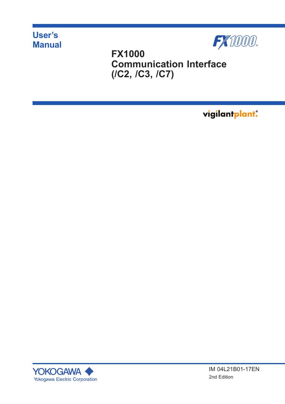 Yokogawa Value Series FX1000 User Manual | 206 pages