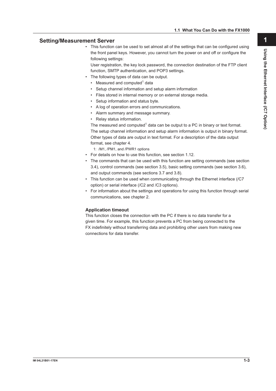 App index setting/measurement server | Yokogawa Value Series FX1000 User Manual | Page 11 / 206