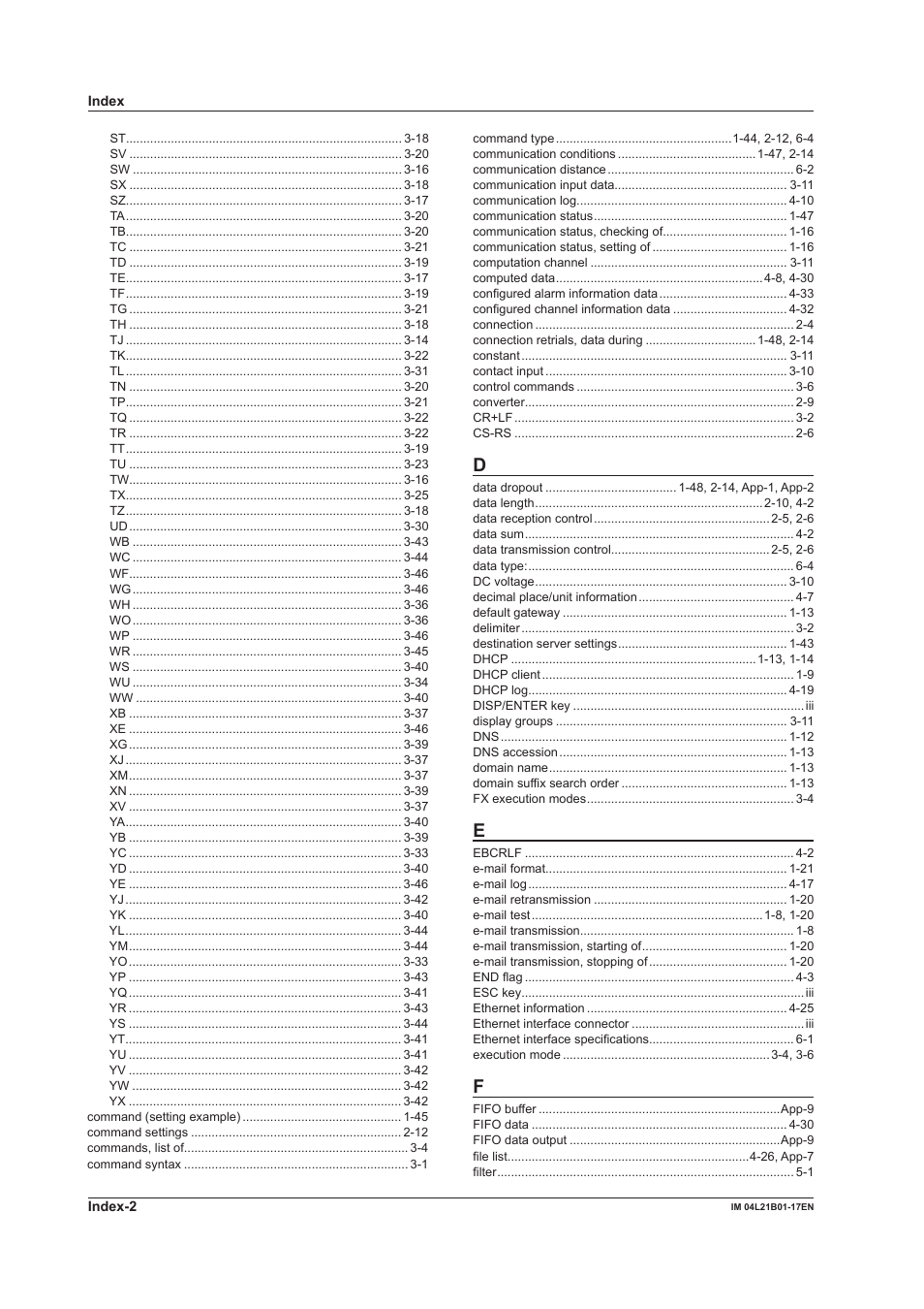 Yokogawa Value Series FX1000 User Manual | Page 202 / 206