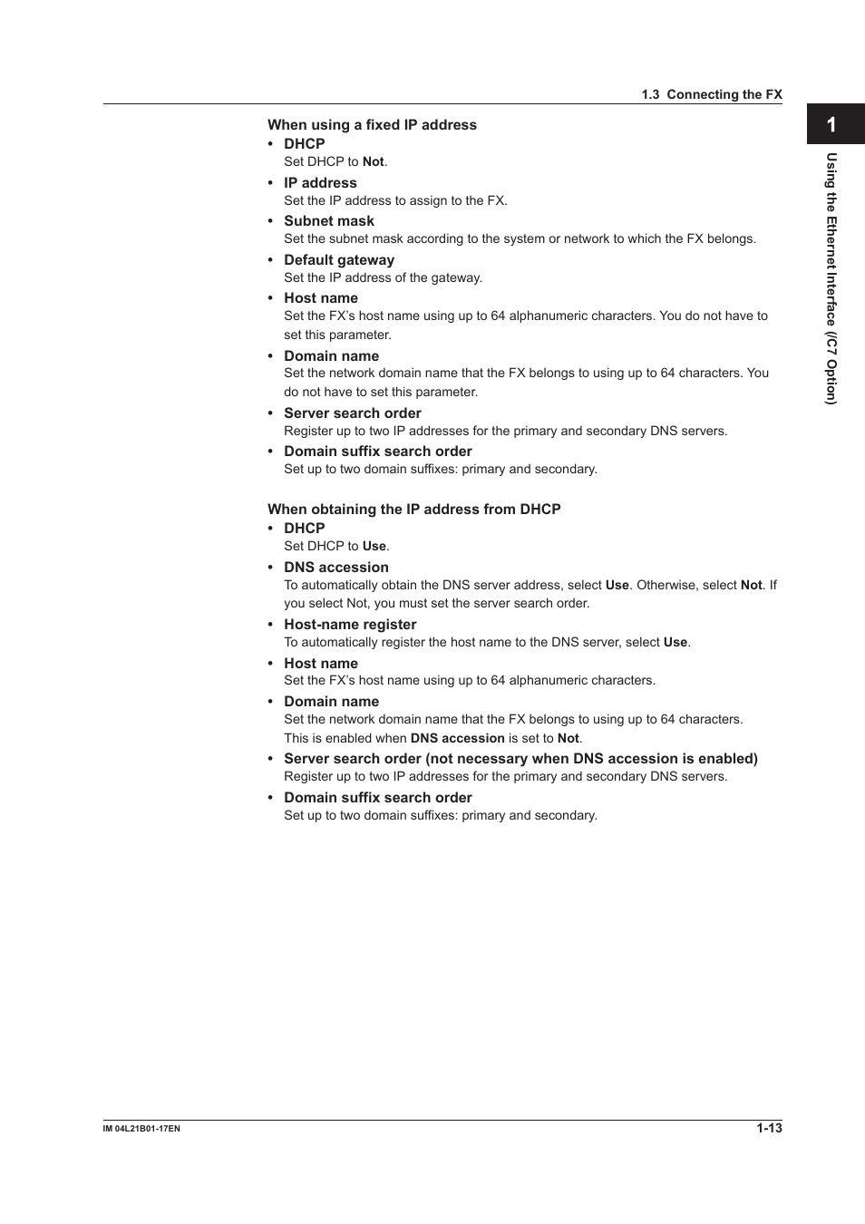 Yokogawa Value Series FX1000 User Manual | Page 21 / 206