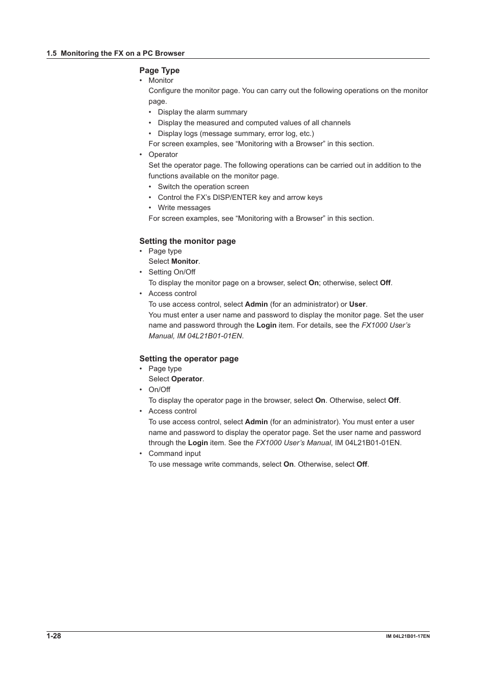 Yokogawa Value Series FX1000 User Manual | Page 36 / 206