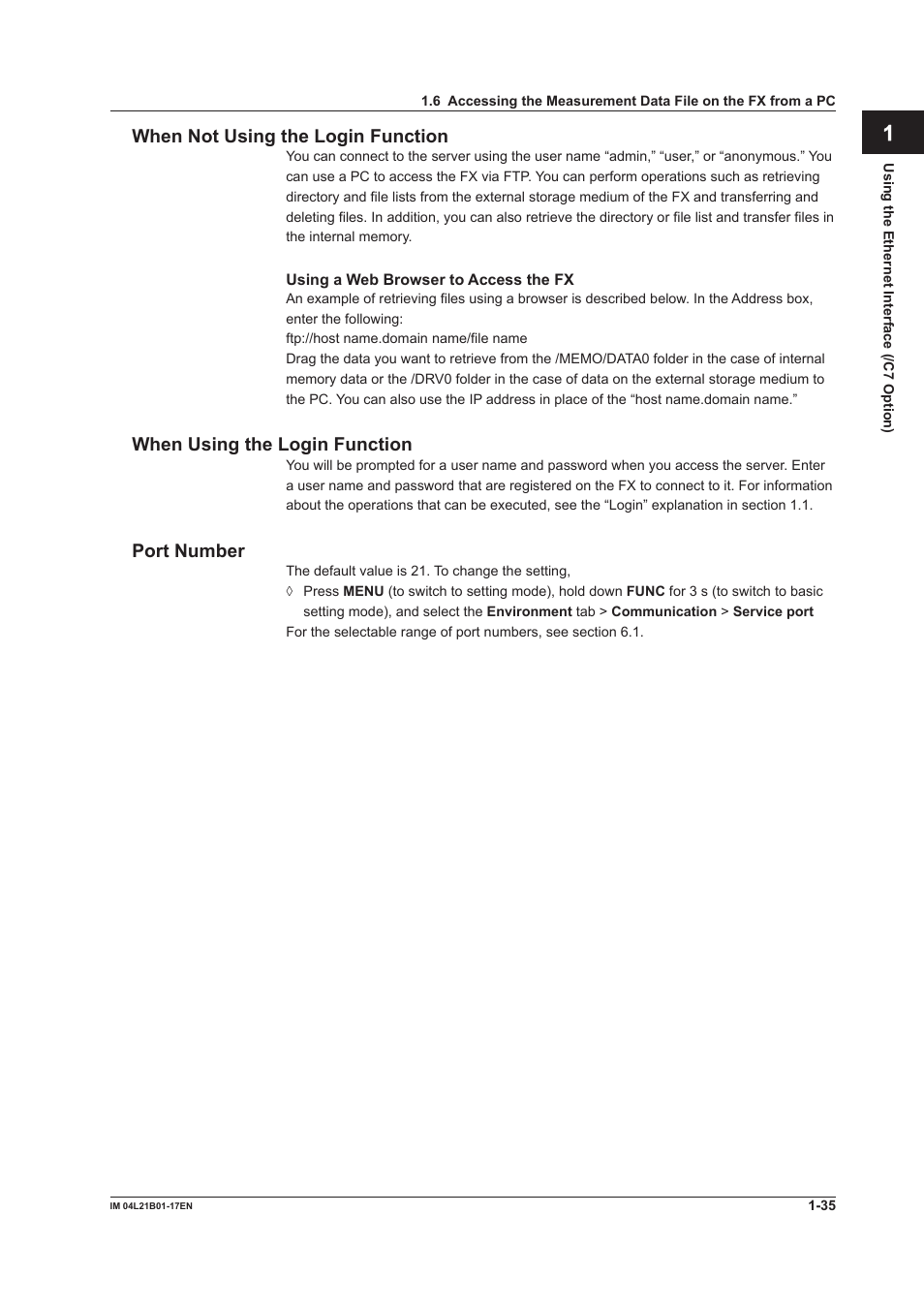 Yokogawa Value Series FX1000 User Manual | Page 43 / 206