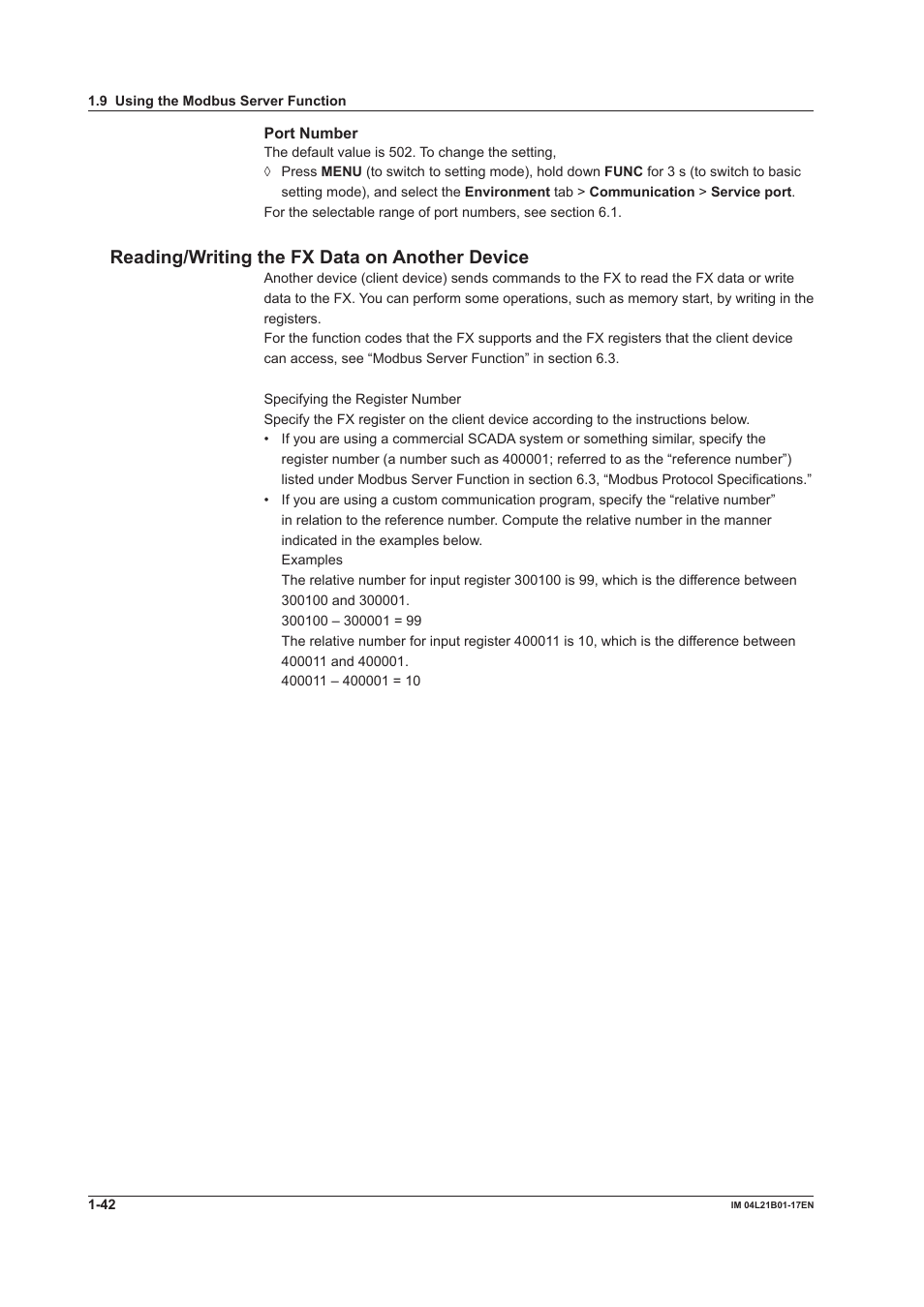 Reading/writing the fx data on another device | Yokogawa Value Series FX1000 User Manual | Page 50 / 206