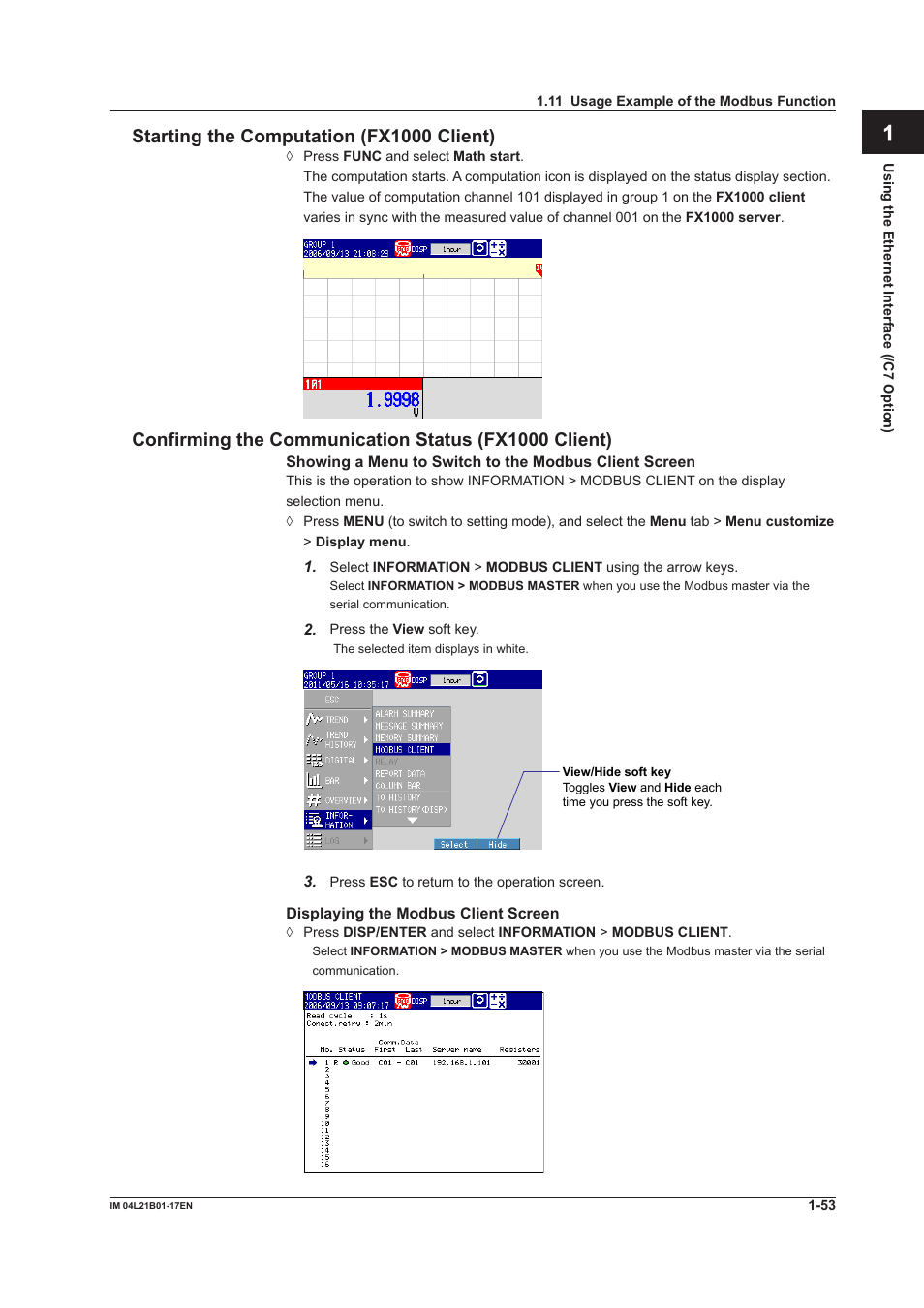 App index starting the computation (fx1000 client) | Yokogawa Value Series FX1000 User Manual | Page 61 / 206