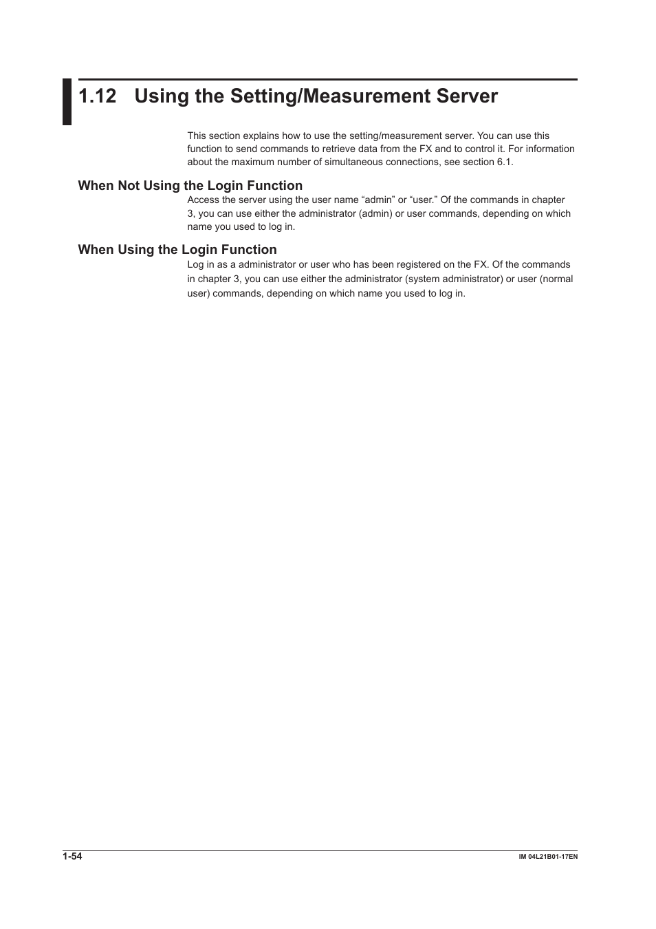 12 using the setting/measurement server, 12 using the setting/measurement server -54 | Yokogawa Value Series FX1000 User Manual | Page 62 / 206