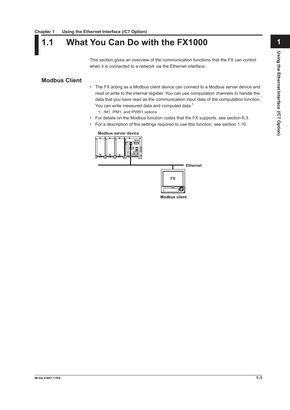 1 what you can do with the fx1000, 1 what you can do with the fx1000 -1 | Yokogawa Value Series FX1000 User Manual | Page 9 / 206