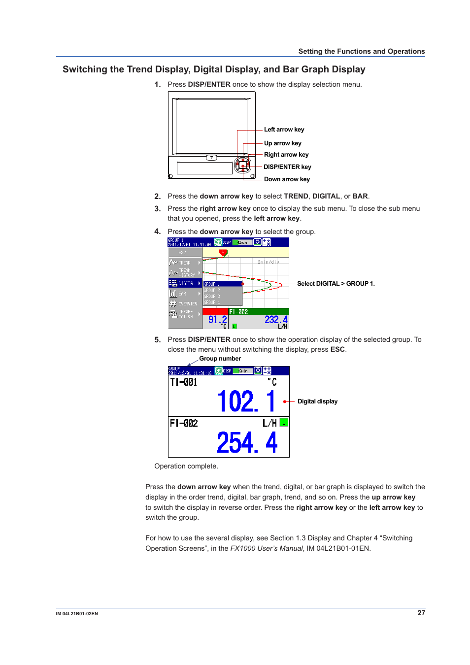 Yokogawa Value Series FX1000 User Manual | Page 28 / 34