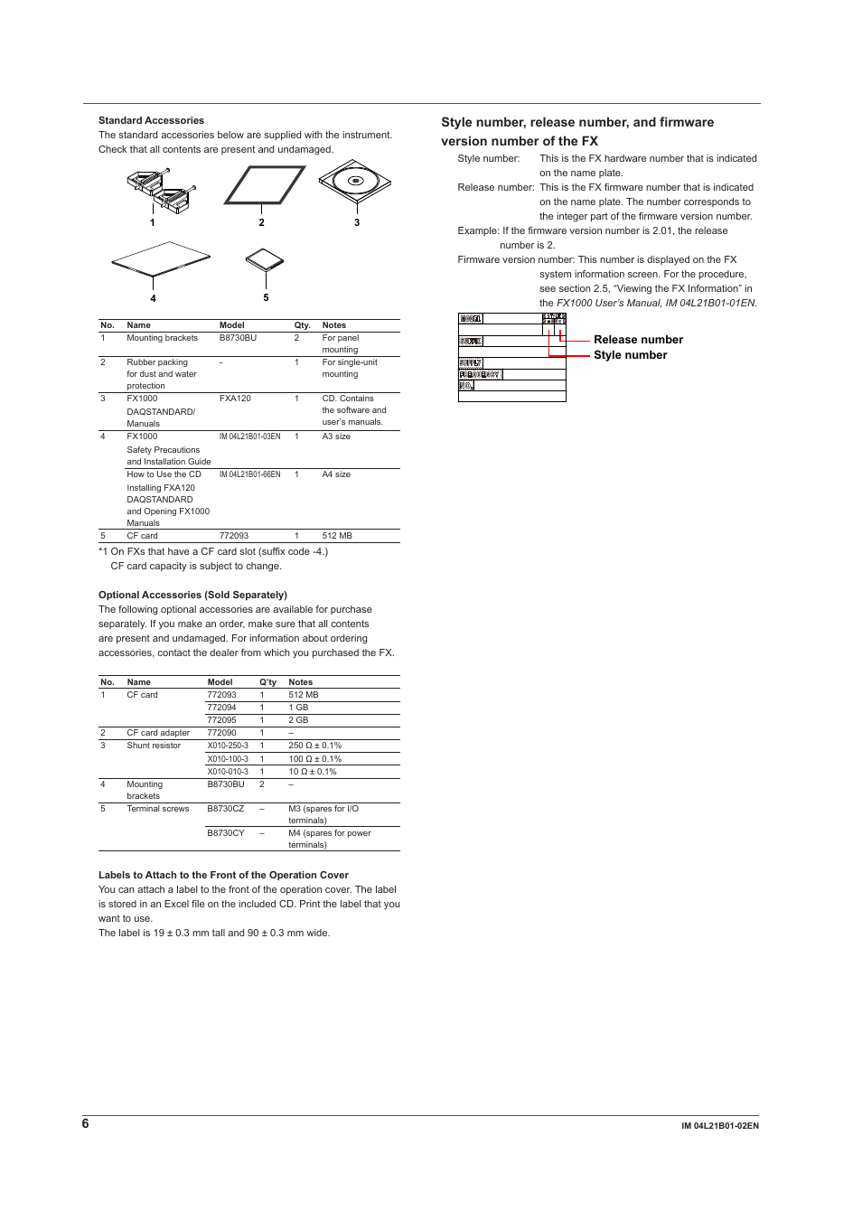 Yokogawa Value Series FX1000 User Manual | Page 7 / 34