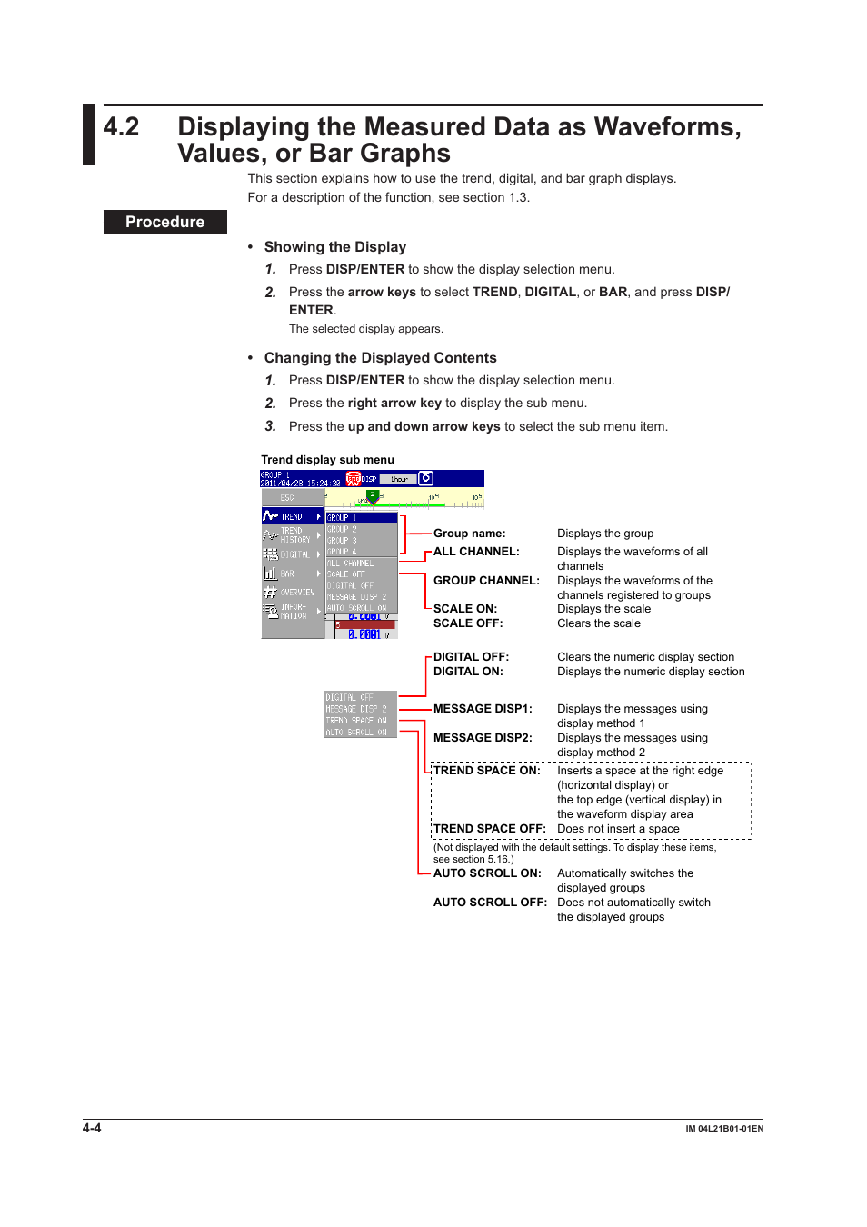 Procedure | Yokogawa Value Series FX1000 User Manual | Page 113 / 327