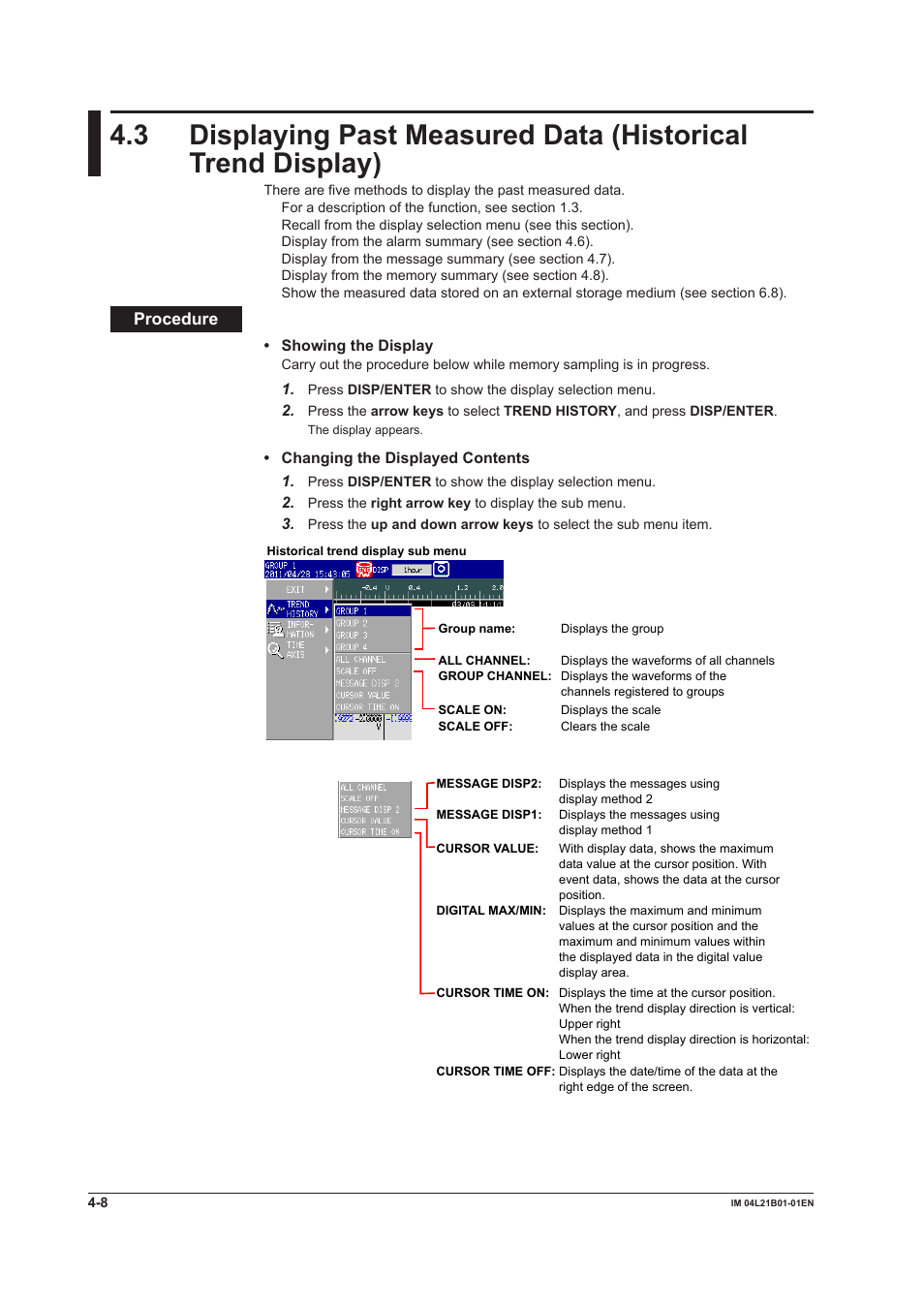 Procedure | Yokogawa Value Series FX1000 User Manual | Page 117 / 327