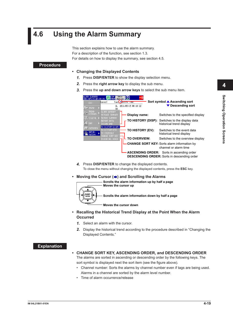 6 using the alarm summary, 6 using the alarm summary -19, App index | Yokogawa Value Series FX1000 User Manual | Page 128 / 327