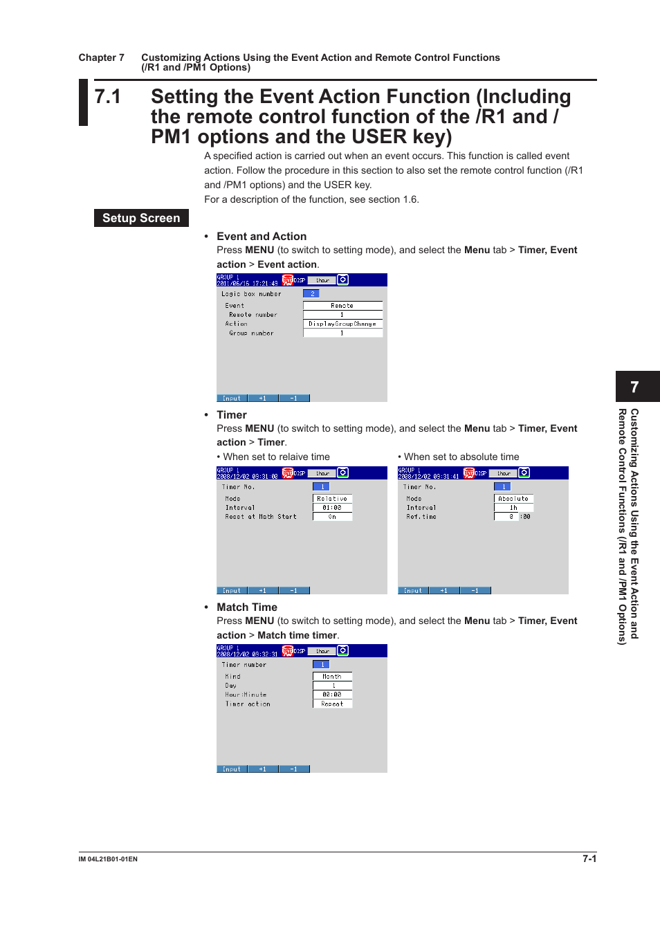 Functions, R1 and /pm1 options), Options and the user key) -1 | Yokogawa Value Series FX1000 User Manual | Page 190 / 327