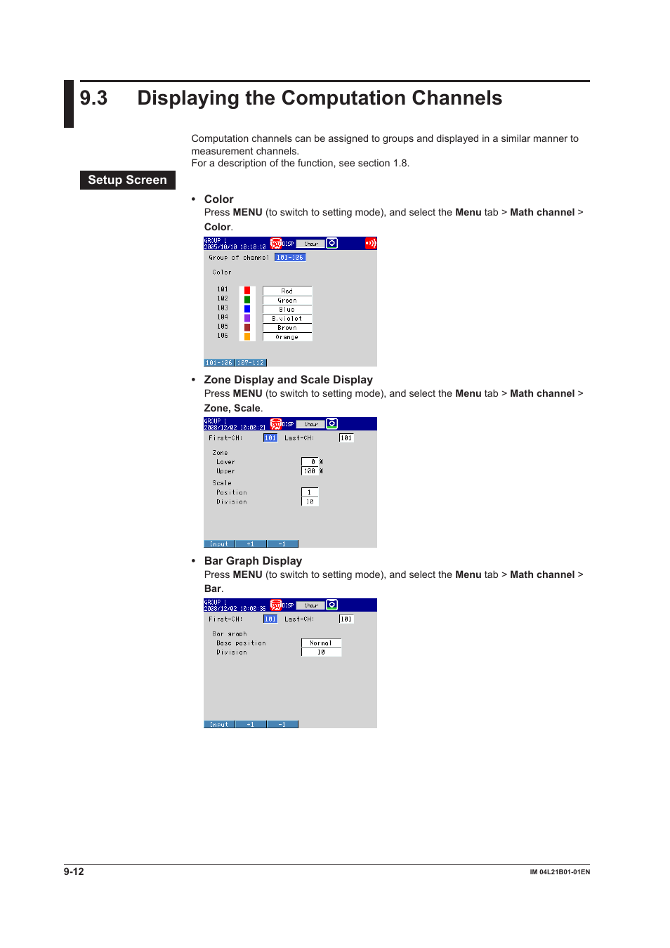 3 displaying the computation channels, 3 displaying the computation channels -12 | Yokogawa Value Series FX1000 User Manual | Page 217 / 327