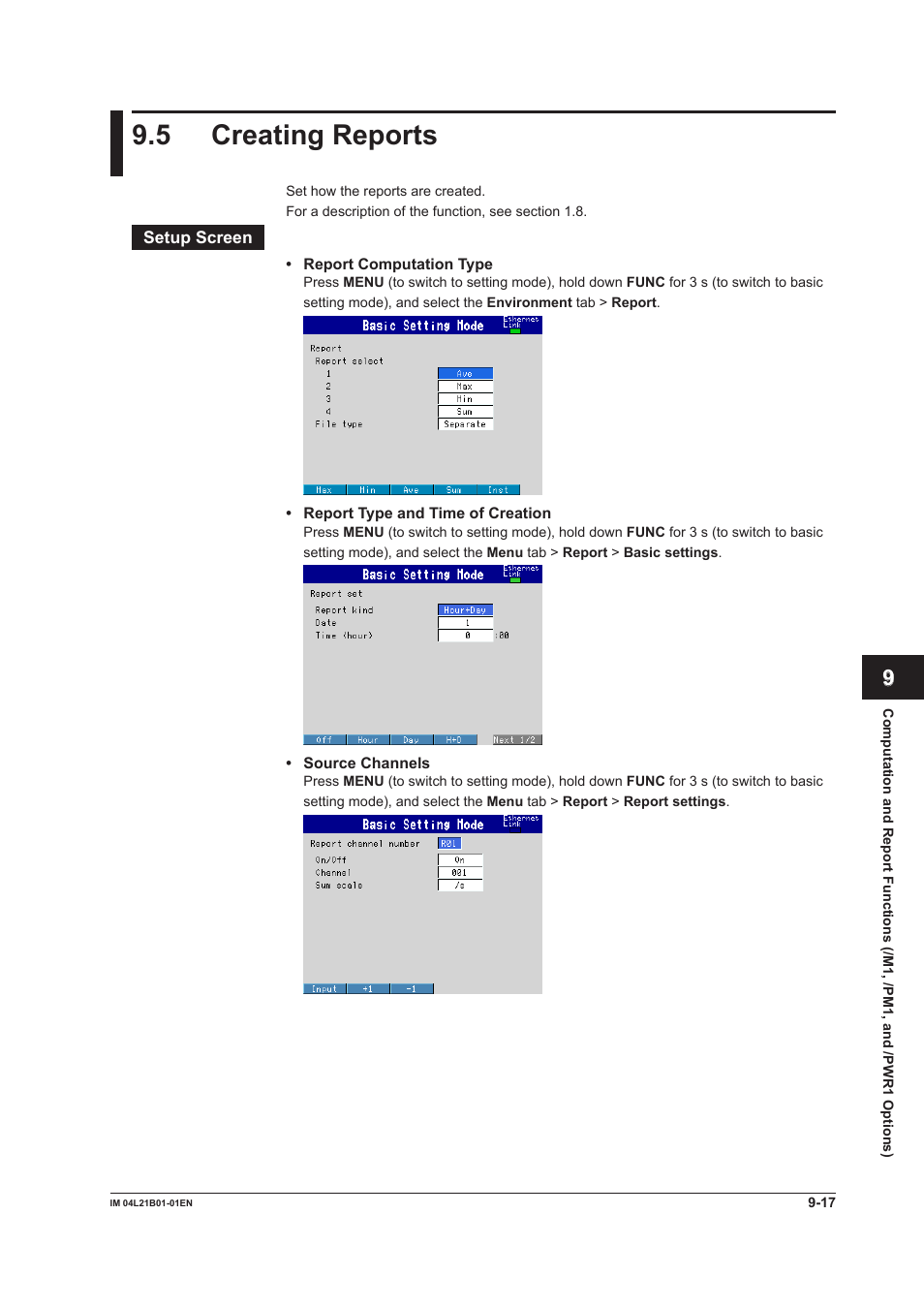 5 creating reports, 5 creating reports -17 | Yokogawa Value Series FX1000 User Manual | Page 222 / 327