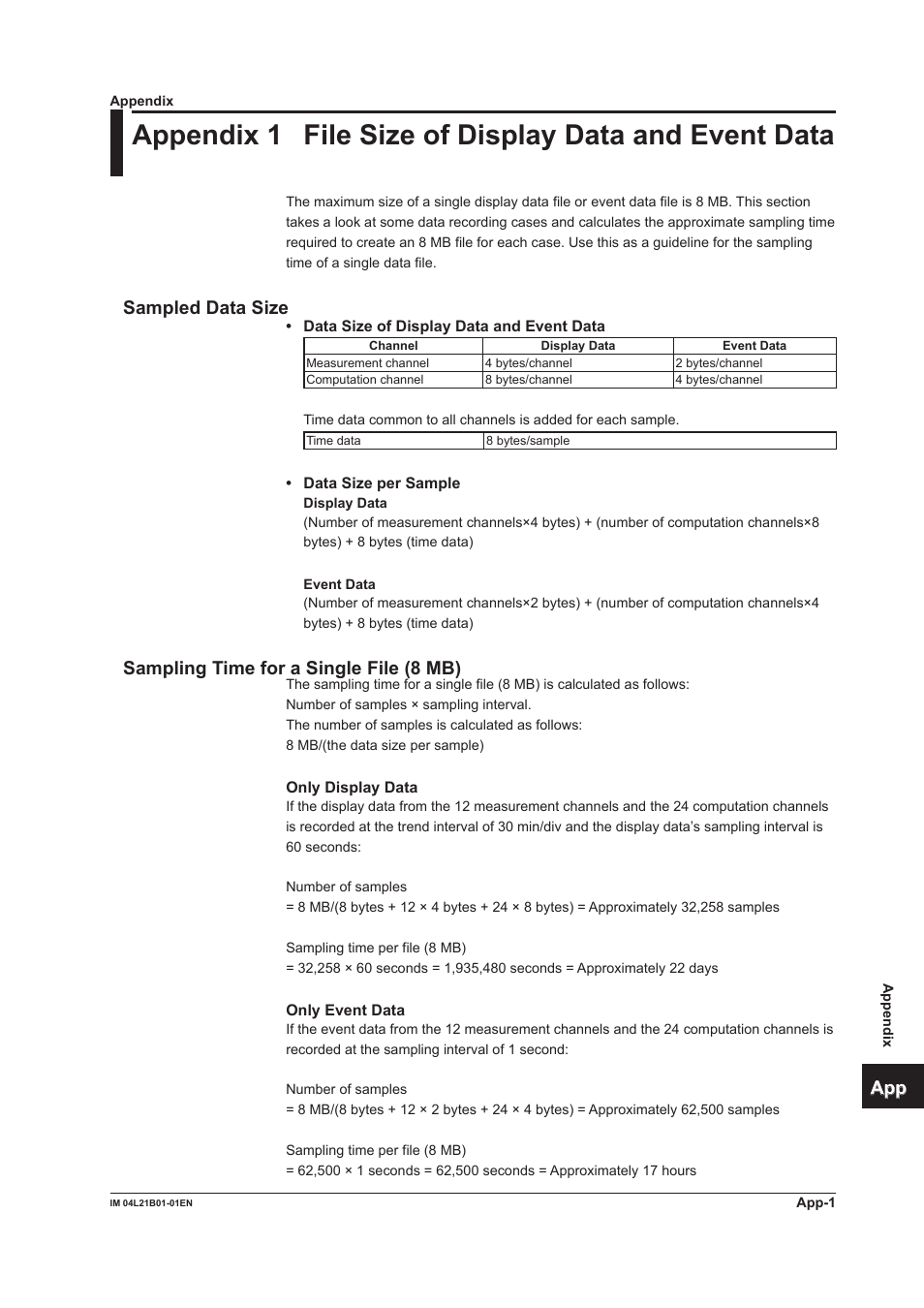 Appendix, Appendix 1 | Yokogawa Value Series FX1000 User Manual | Page 314 / 327