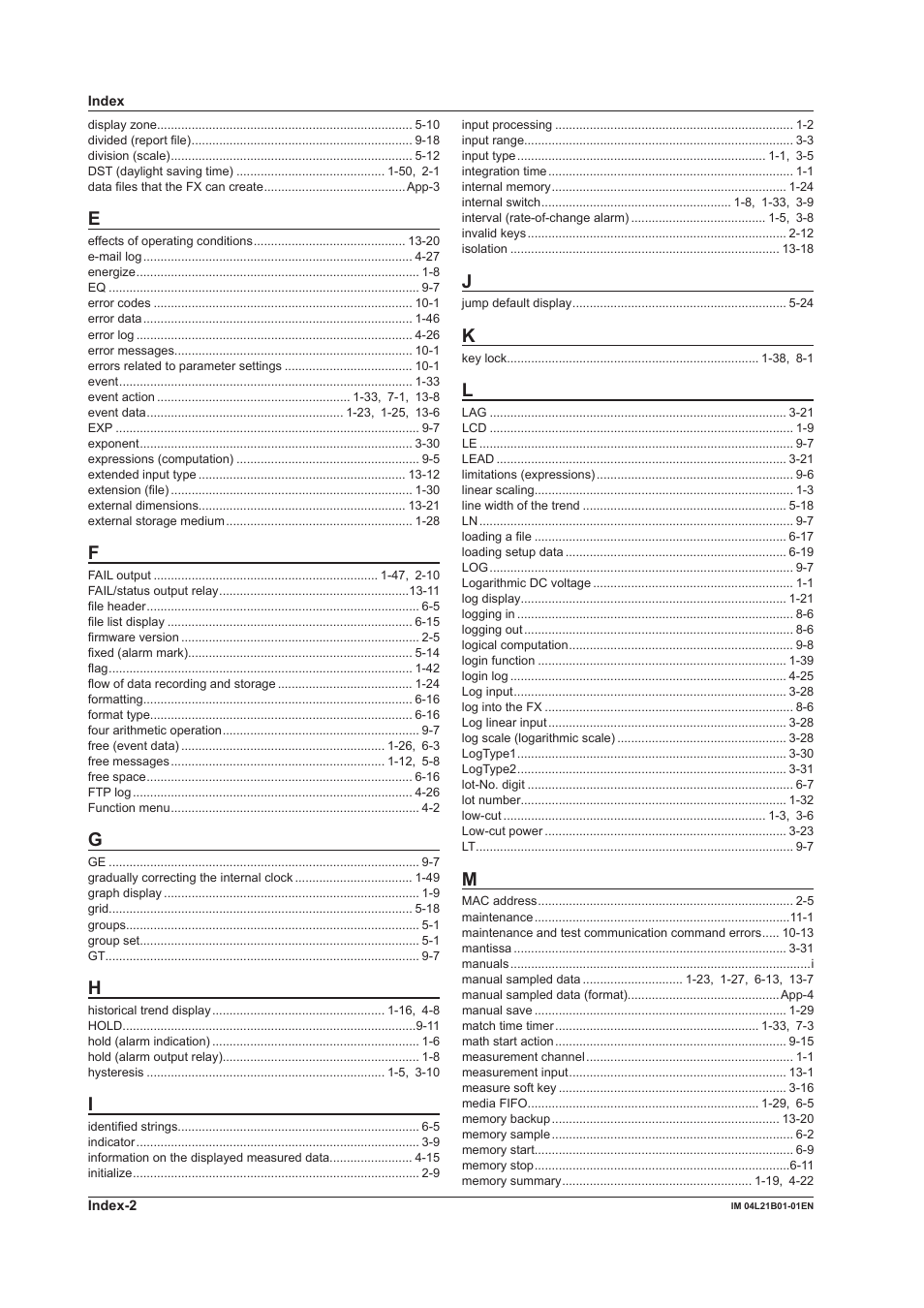 Yokogawa Value Series FX1000 User Manual | Page 325 / 327