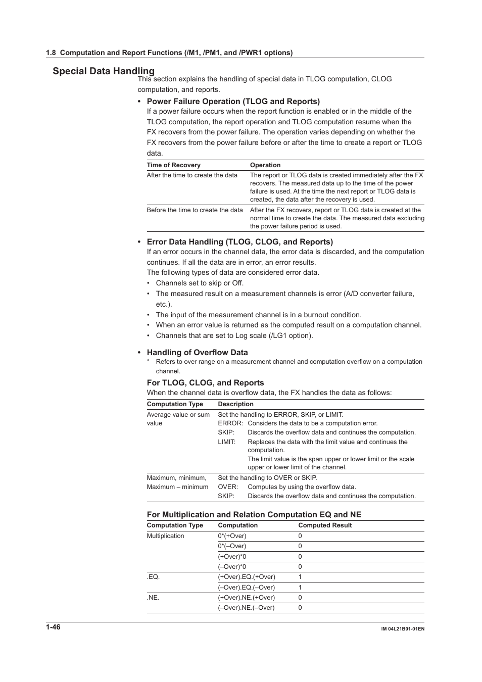 Special data handling | Yokogawa Value Series FX1000 User Manual | Page 55 / 327