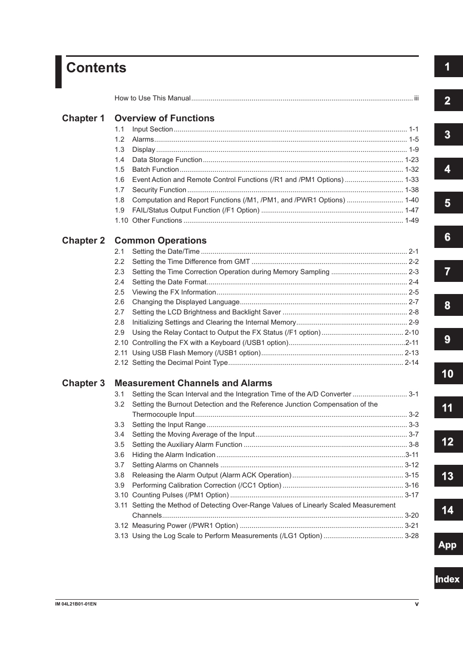Yokogawa Value Series FX1000 User Manual | Page 6 / 327