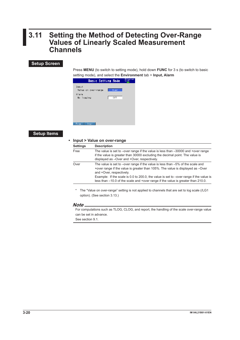 Channels -20 | Yokogawa Value Series FX1000 User Manual | Page 93 / 327