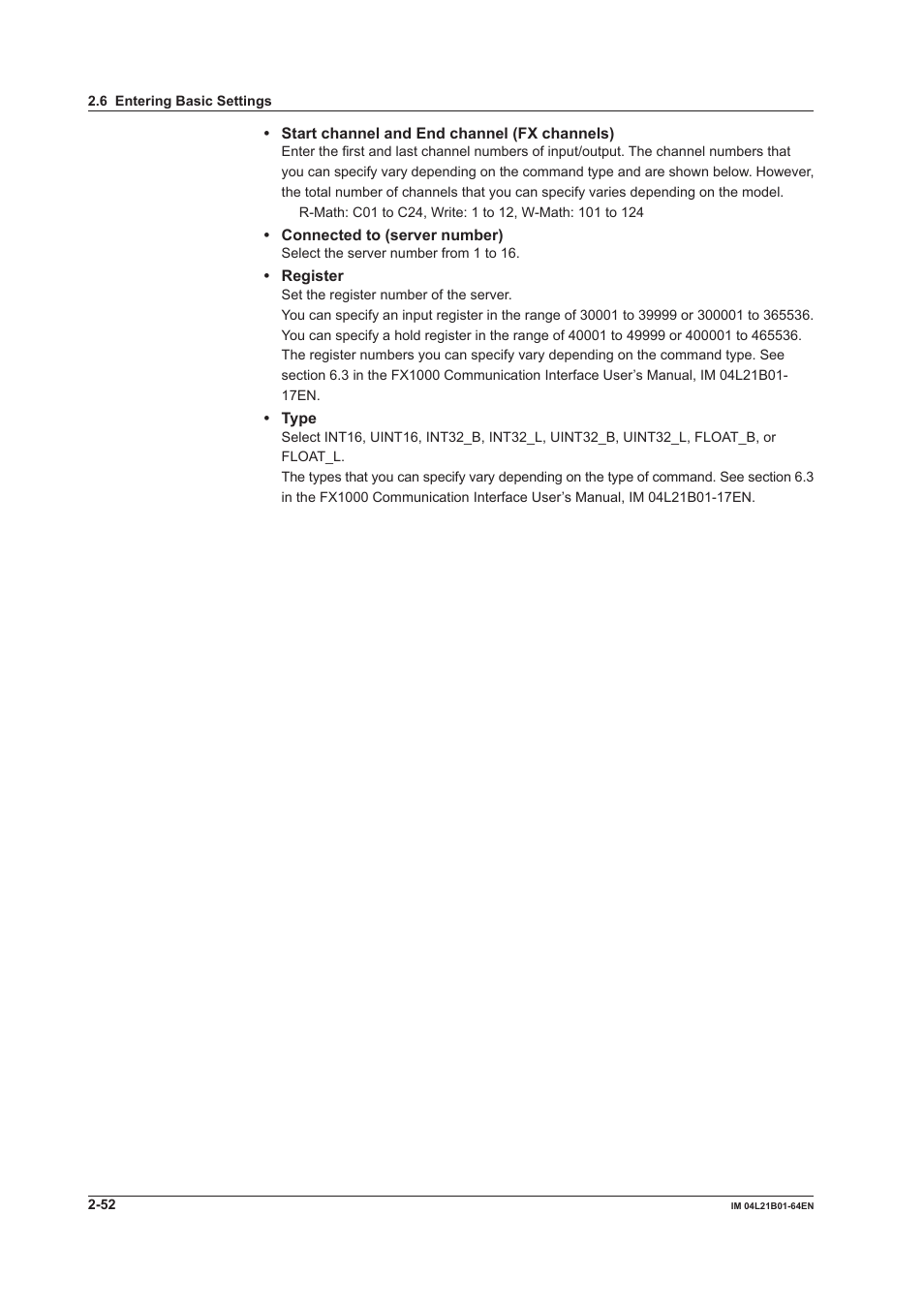 Yokogawa Value Series FX1000 User Manual | Page 65 / 95