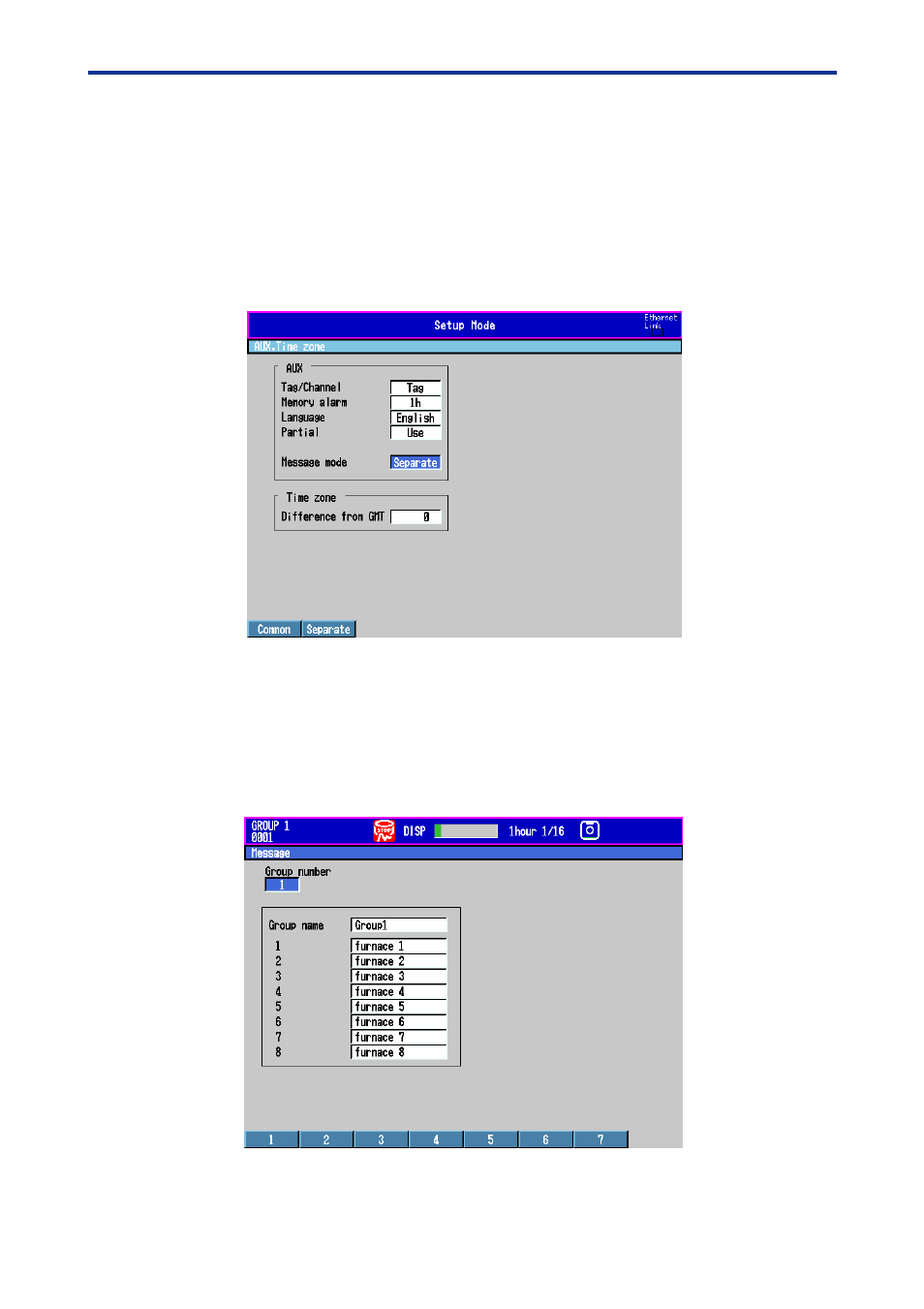 Procedure, 1 message mode setting, 2 message setting | Yokogawa Data Acquisition with PID Control CX2000 User Manual | Page 10 / 17