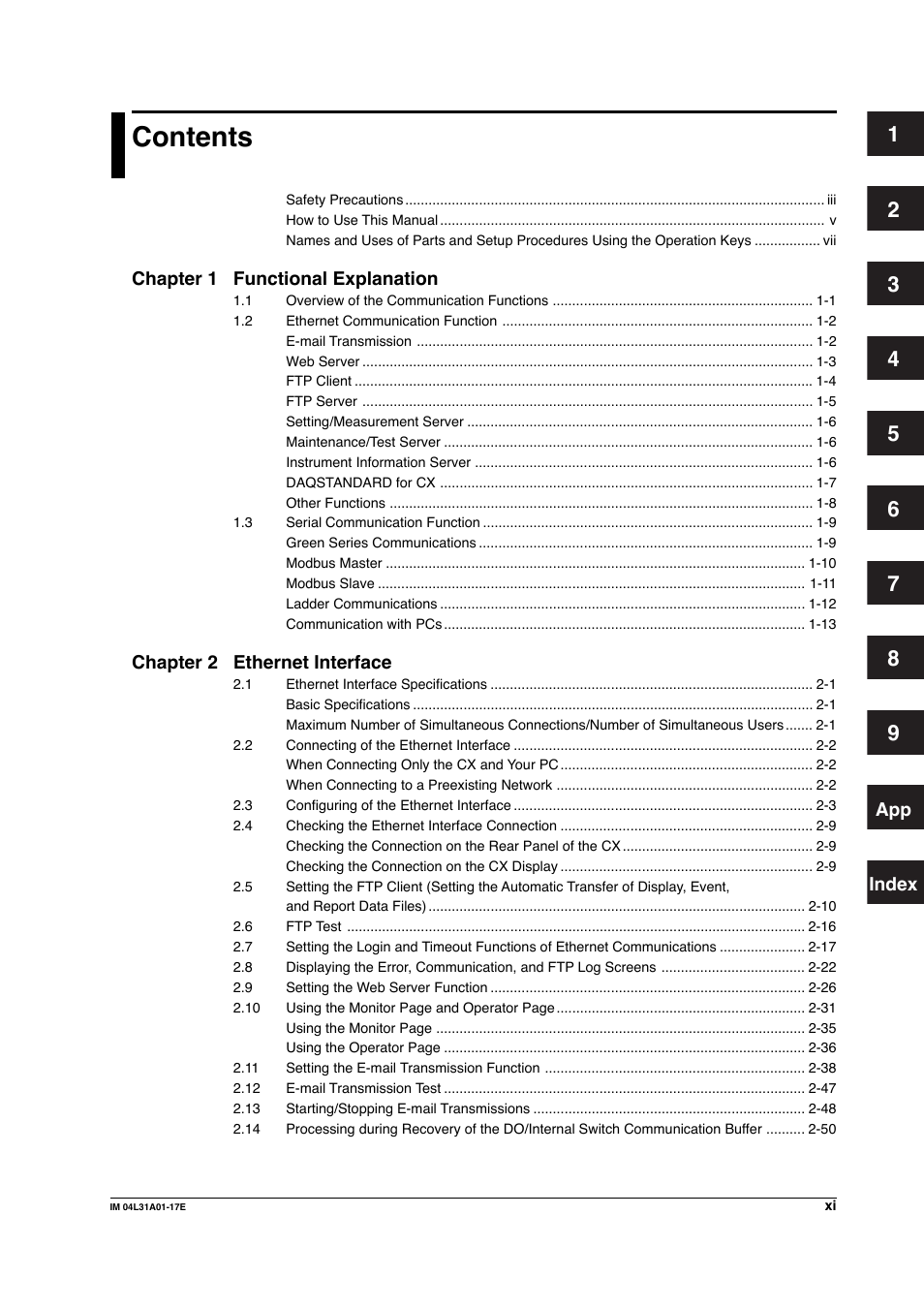 Yokogawa Data Acquisition with PID Control CX2000 User Manual | Page 12 / 321