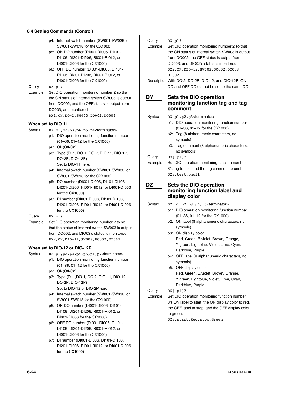 Yokogawa Data Acquisition with PID Control CX2000 User Manual | Page 153 / 321